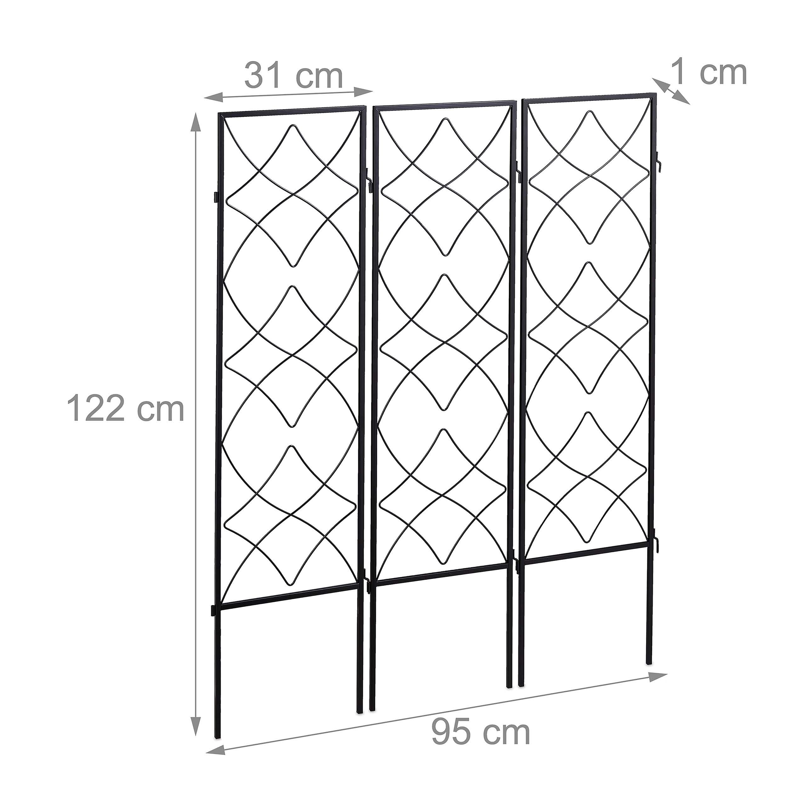relaxdays-rankgitter-metall-3er-set-spalier-rankhilfe-122-x-31-cm-schwarz image 5