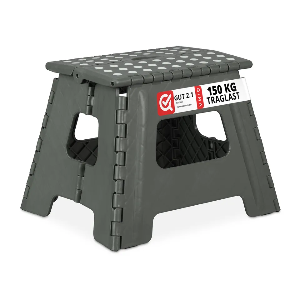 relaxdays-klapphocker-faltbar-camping-hocker-badhocker-hellgrau image 1