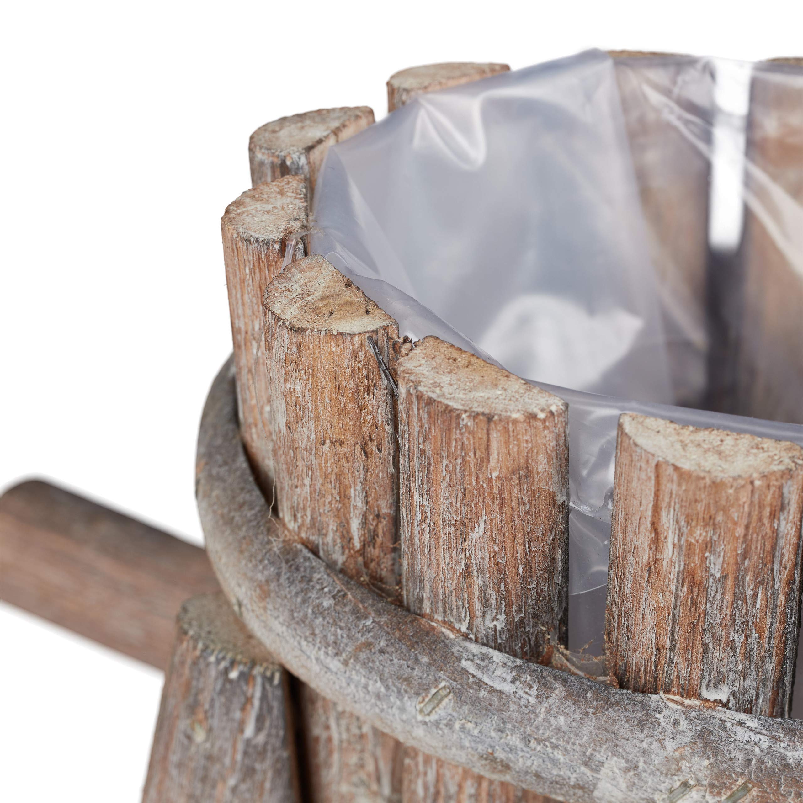 relaxdays-pflanzschubkarre-holz-shabby-chic-14x27x15-cm-natur image 6