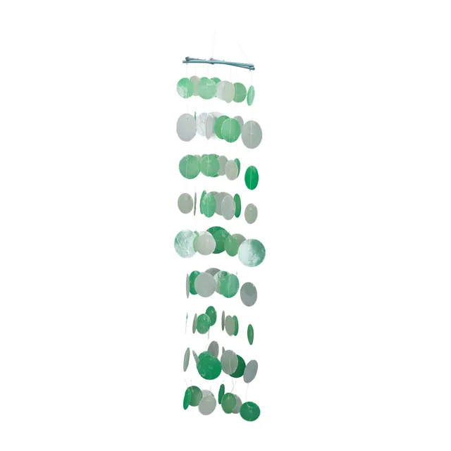 relaxdays-capiz-windspiel-110-cm-gr-n-wei-muschel-girlanden-holz image 1