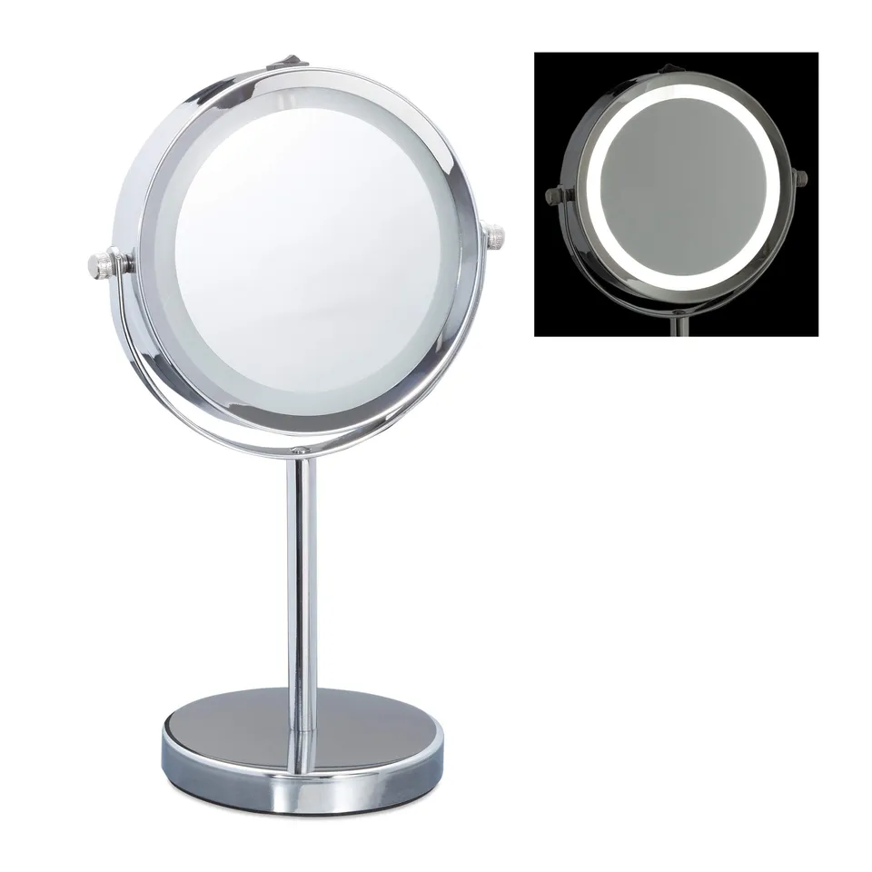 relaxdays-kosmetikspiegel-mit-beleuchtung-5-fach-vergr-erung-led-360-schwenkbar- image 1