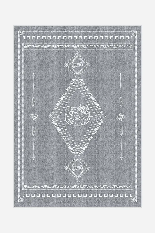 teppana-hello-kitty-tribal-grau-teppich image 1