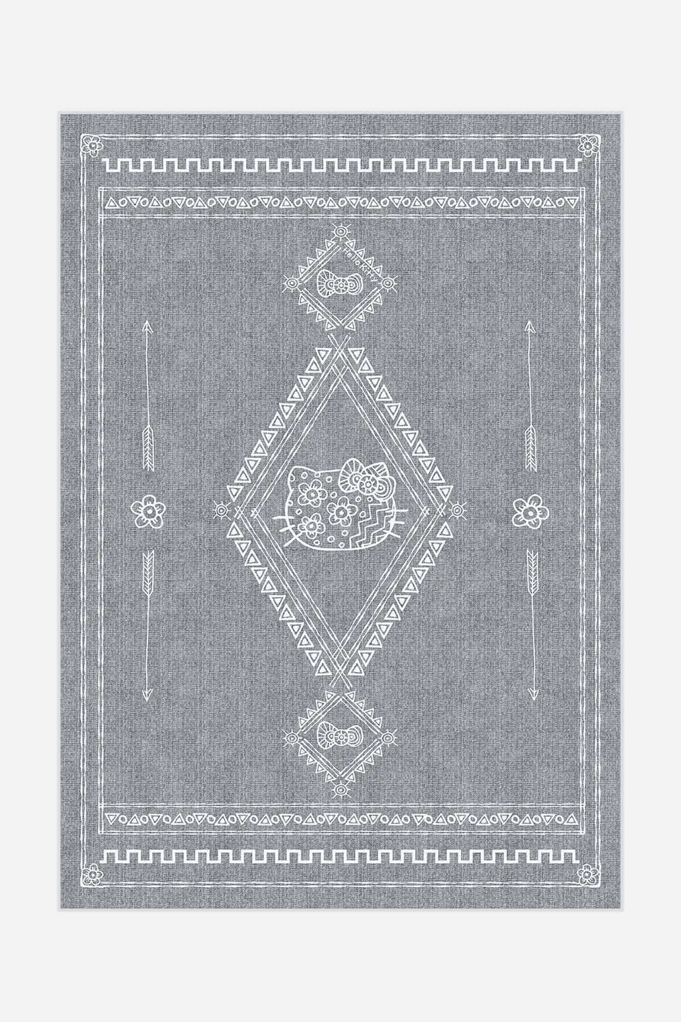 teppana-hello-kitty-tribal-grau-teppich image 1
