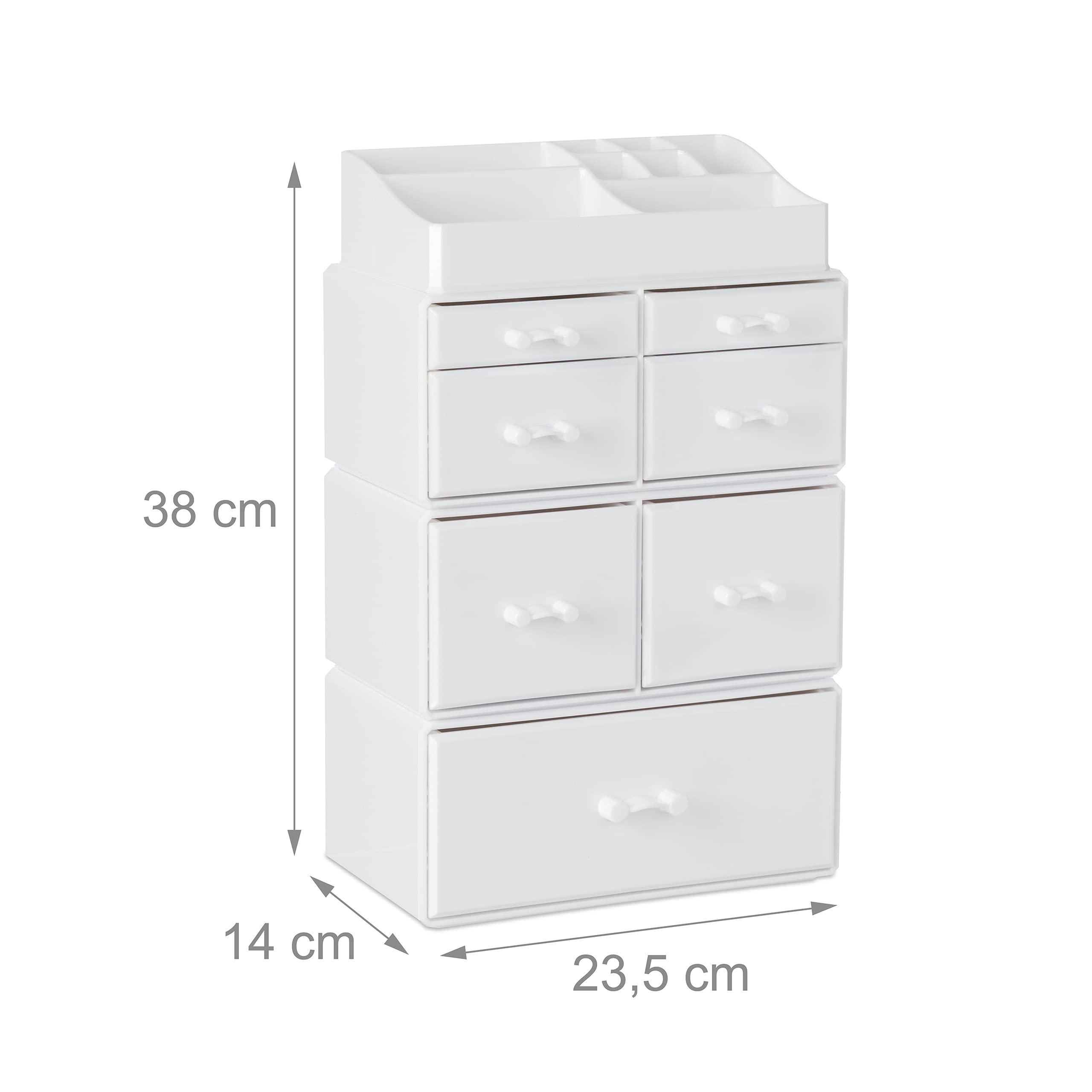 relaxdays-make-up-organizer-acryl-wei-xxl-tower-mit-7-schubladen image 5