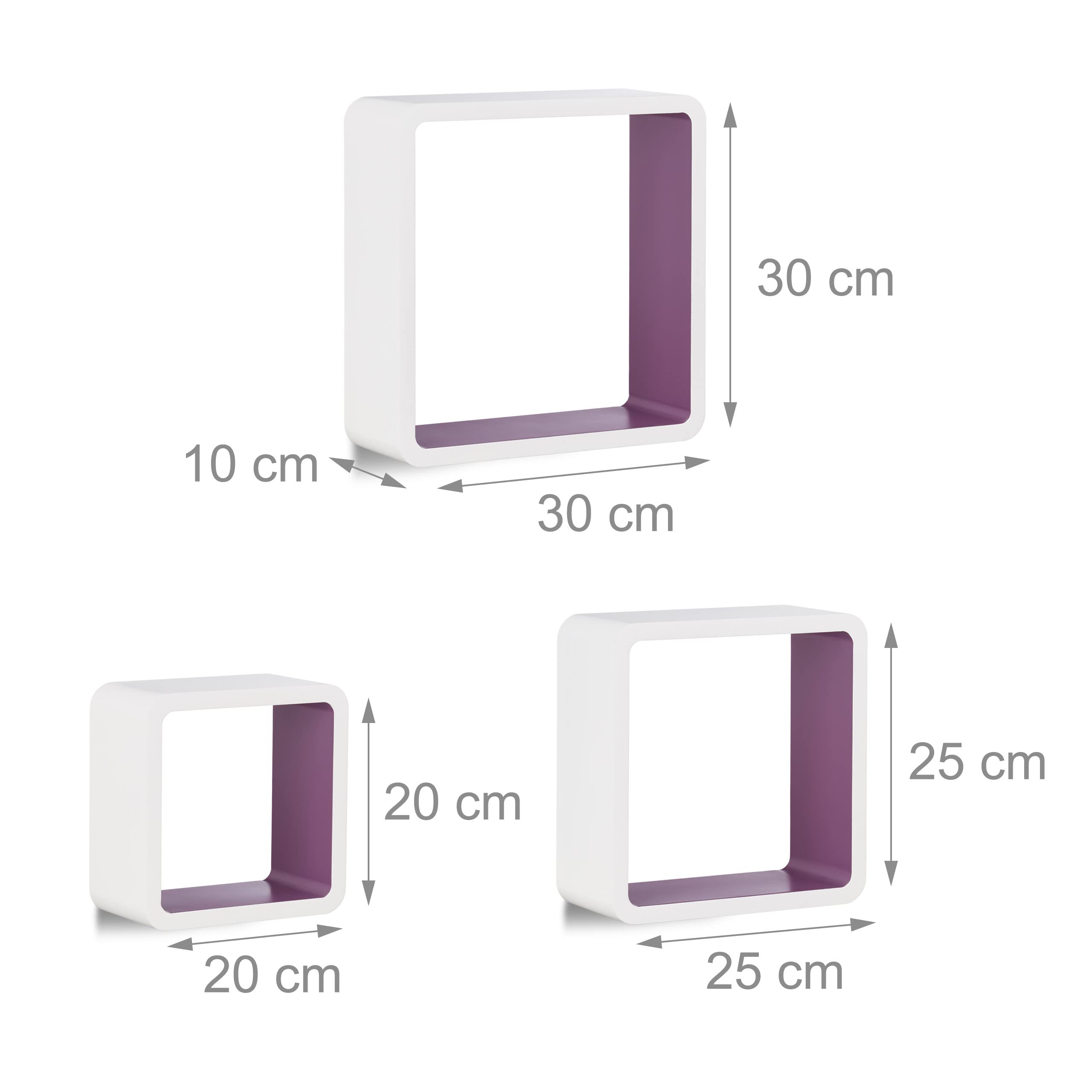 relaxdays-h-ngeregal-cube-3er-set-quadratisch-aus-mdf-wei-violett image 3
