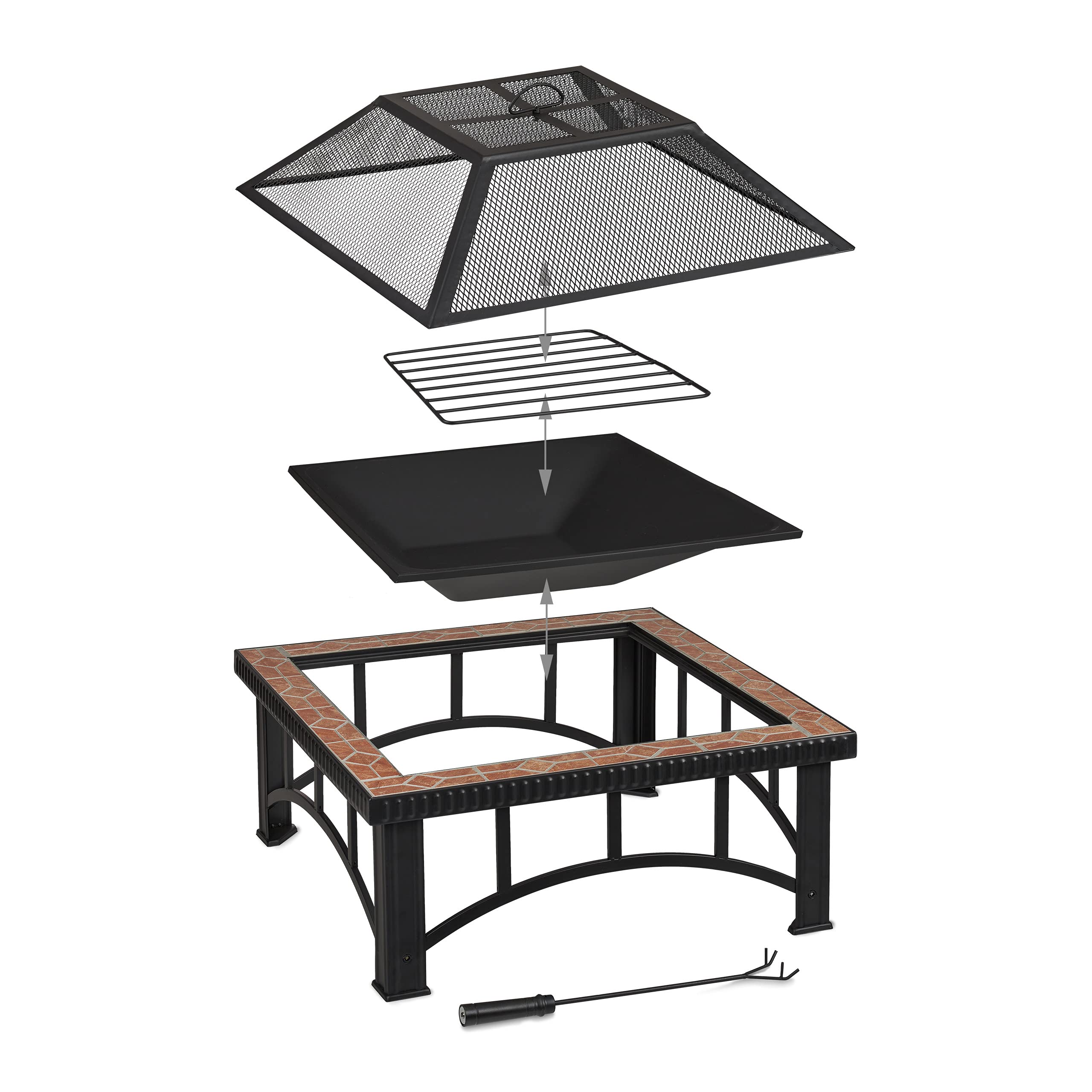 relaxdays-feuerschale-xxl-mit-funkenschutz-53x76-5x76-5-cm-schwarz-braun image 6