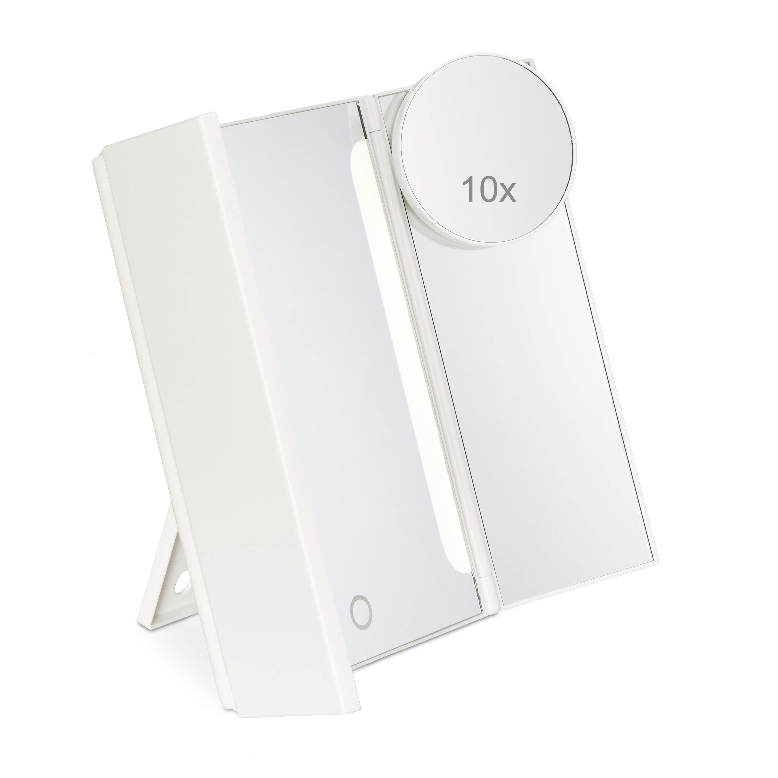 relaxdays-schminkspiegel-mit-licht-led-3-teilig-faltbar-wei image 1