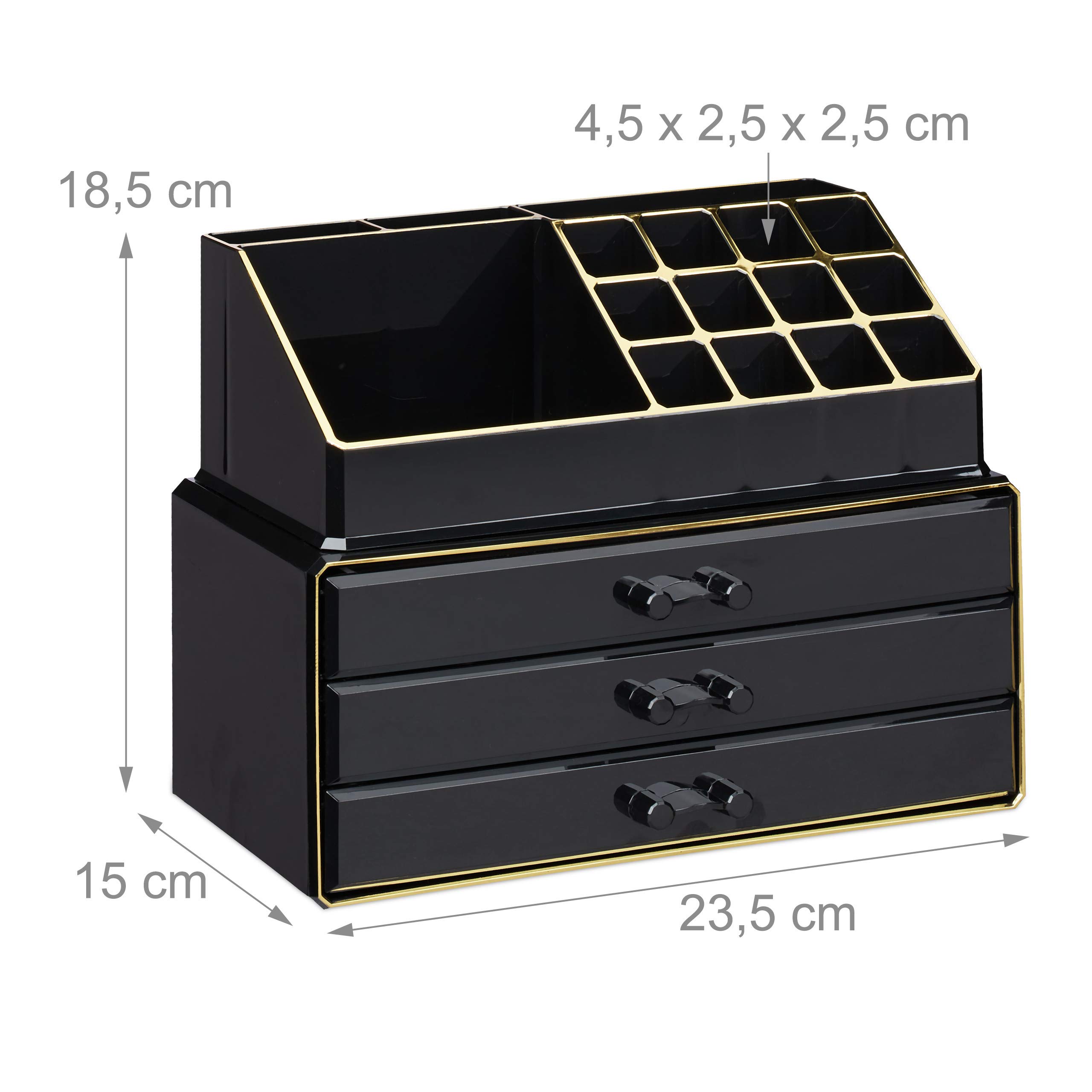 relaxdays-make-up-organizer-2-teilig-mit-schmuckk-stchen-3-schubladen-schwarz-go image 4