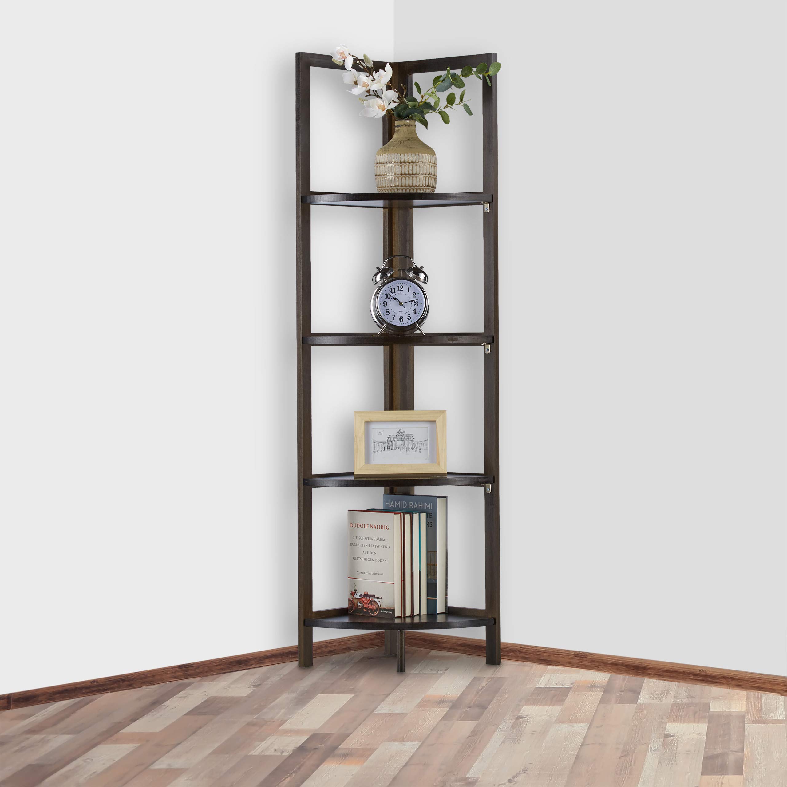 relaxdays-bambus-eckregal-4-ablagen-dunkelbraun-120-x-28-x-28-cm image 6