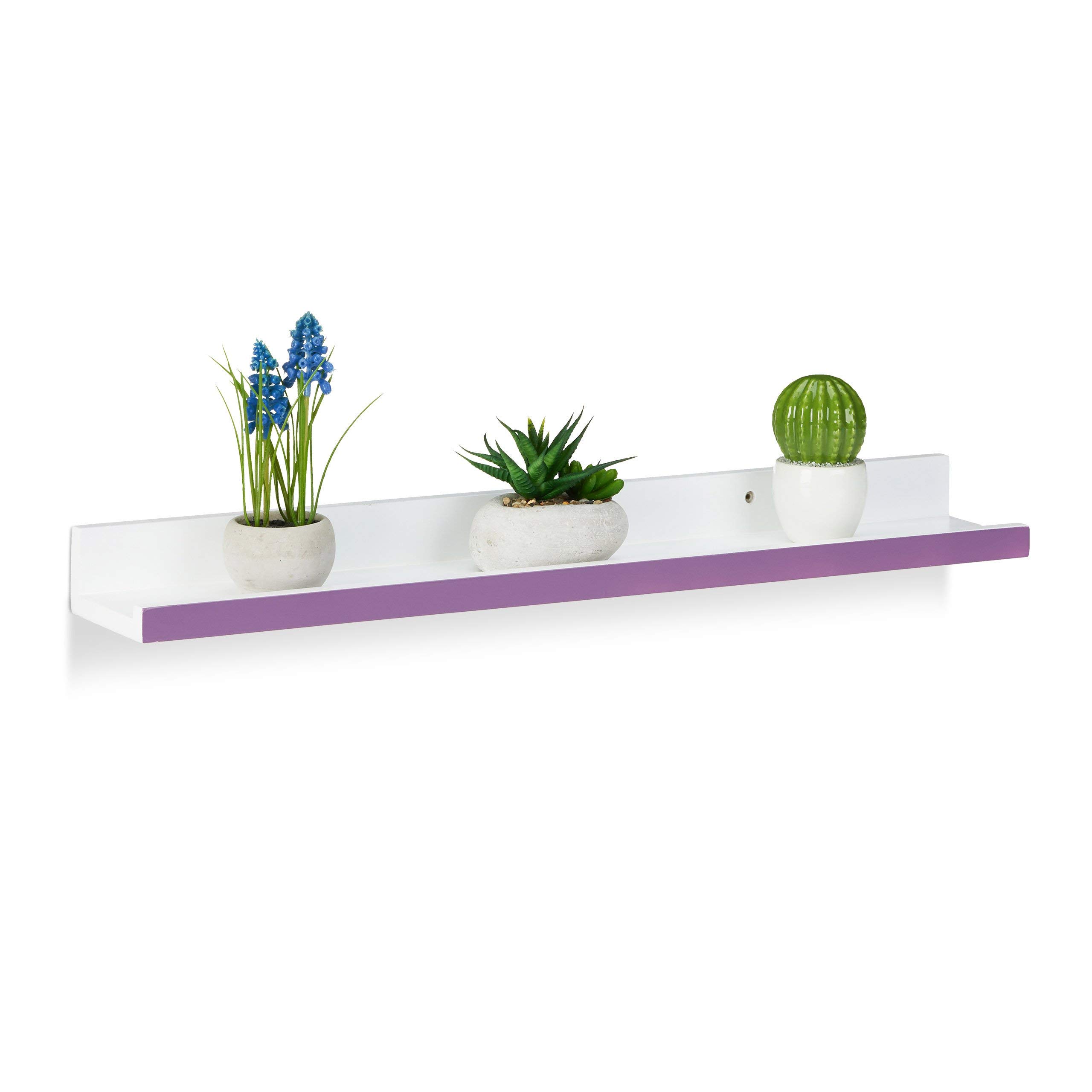 relaxdays-schweberegal-schmal-wei-violett-60x10-cm image 4