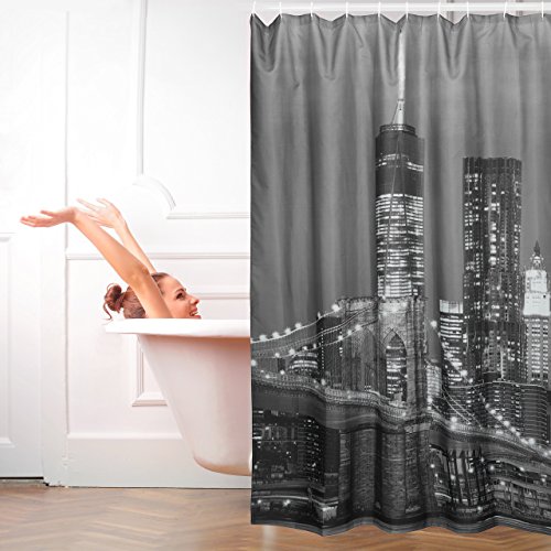 relaxdays-duschvorhang-new-york-180x180-cm-schwarz-wei image 8