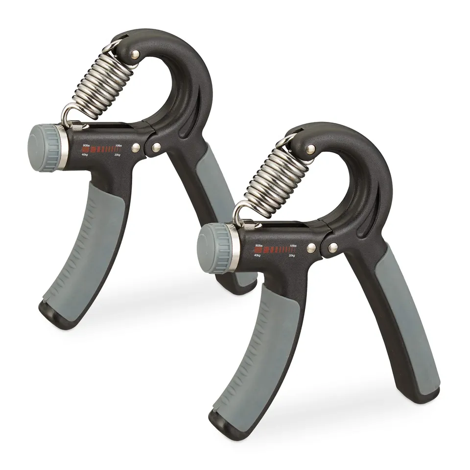 relaxdays-handtrainer-2er-set-einstellbar-20-40-kg-rutschfest-schwarz image 1