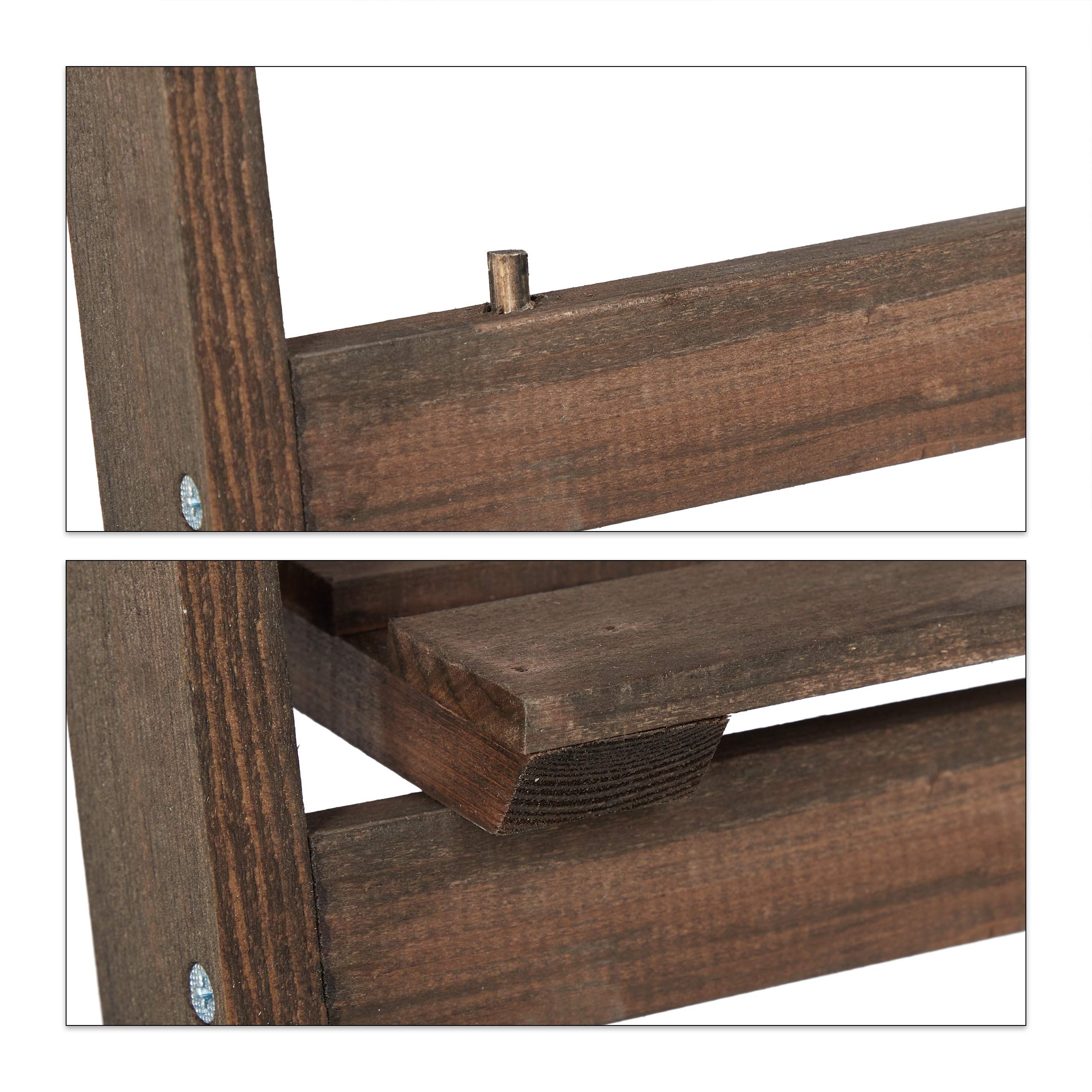 relaxdays-blumentreppe-4-stufig-holz-klappbar-dunkelbraun-160x41x49-cm image 8