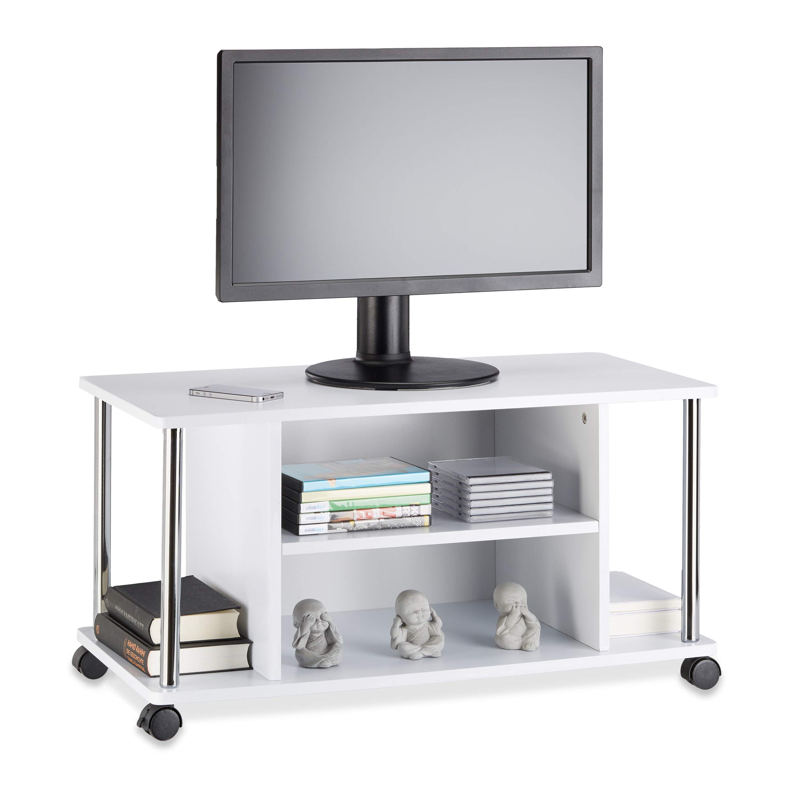 relaxdays-fernsehtisch-wei-tv-rack-rollbar-mdf-80-cm image 1