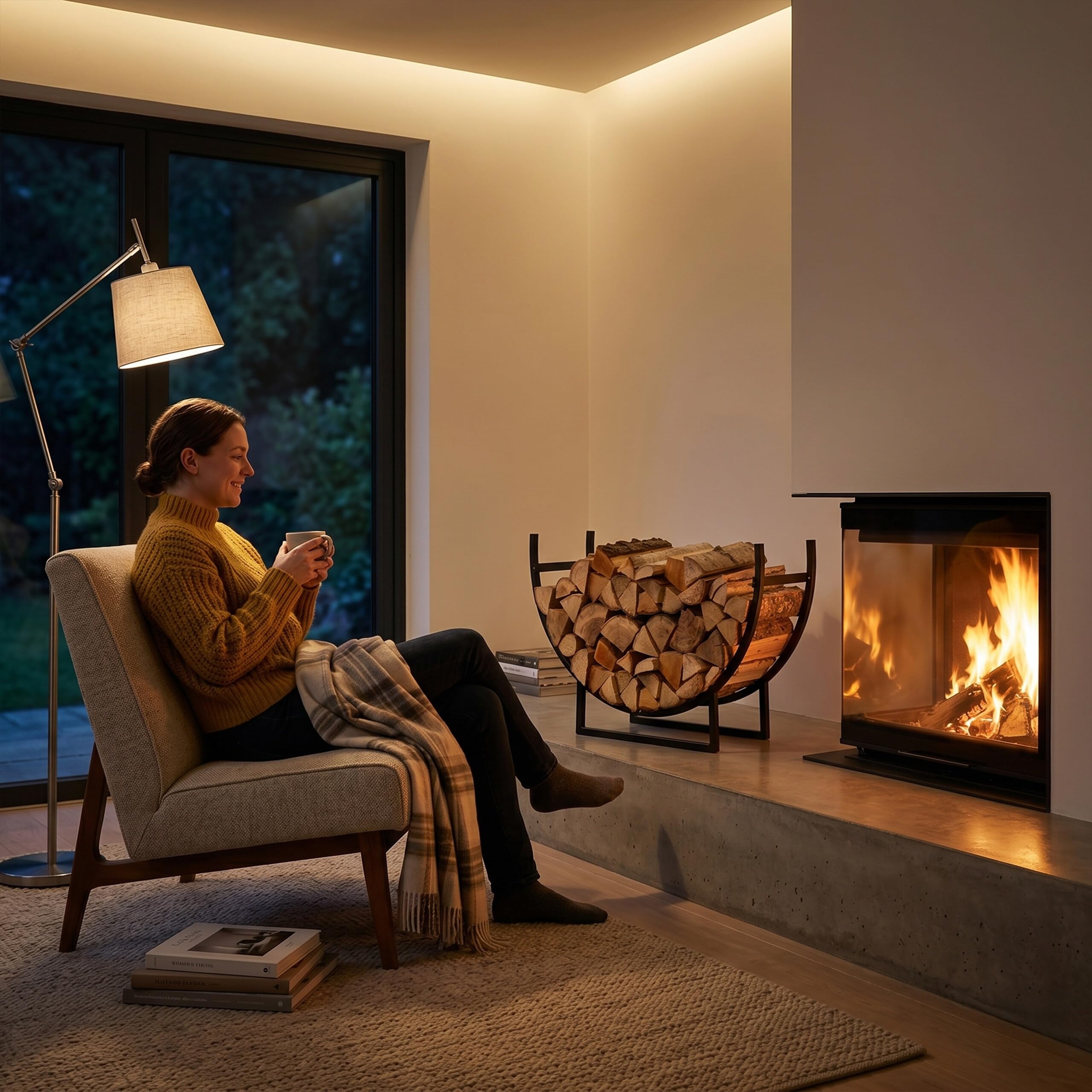 relaxdays-kaminholzregal-halbrund-stahl-brennholzregal-55x92x21-cm-schwarz image 3