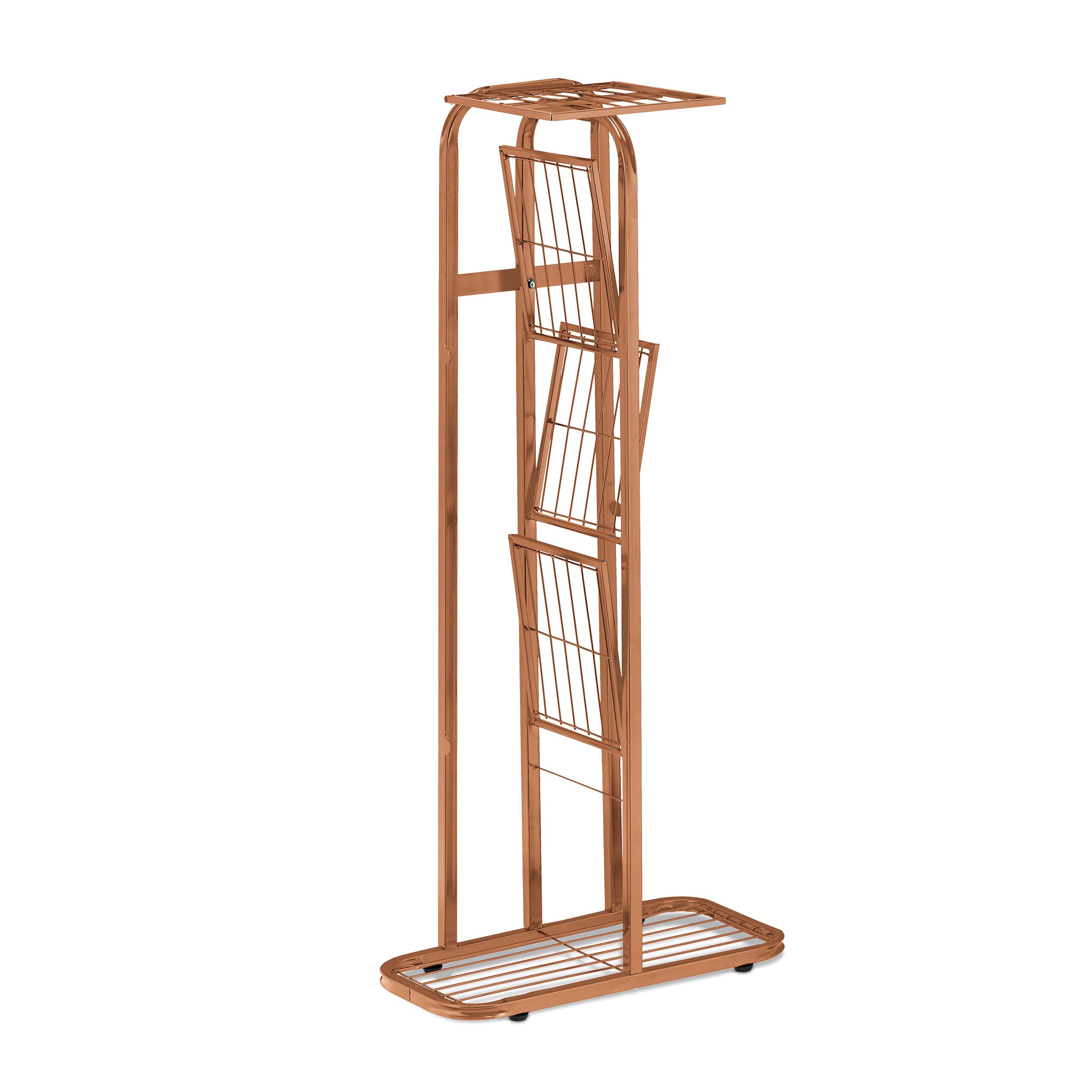 relaxdays-blumentreppe-metall-5-ablagen-97x43-5x24-5-cm-braun image 6