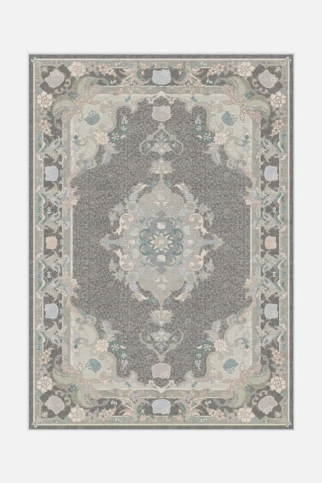teppana-hello-kitty-orient-grau-teppich image 1