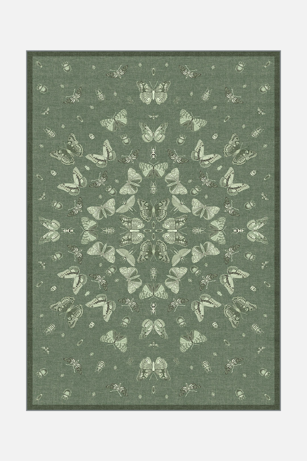 teppana-schmetterling-salbei-teppich-waschbar-gr-n image 1