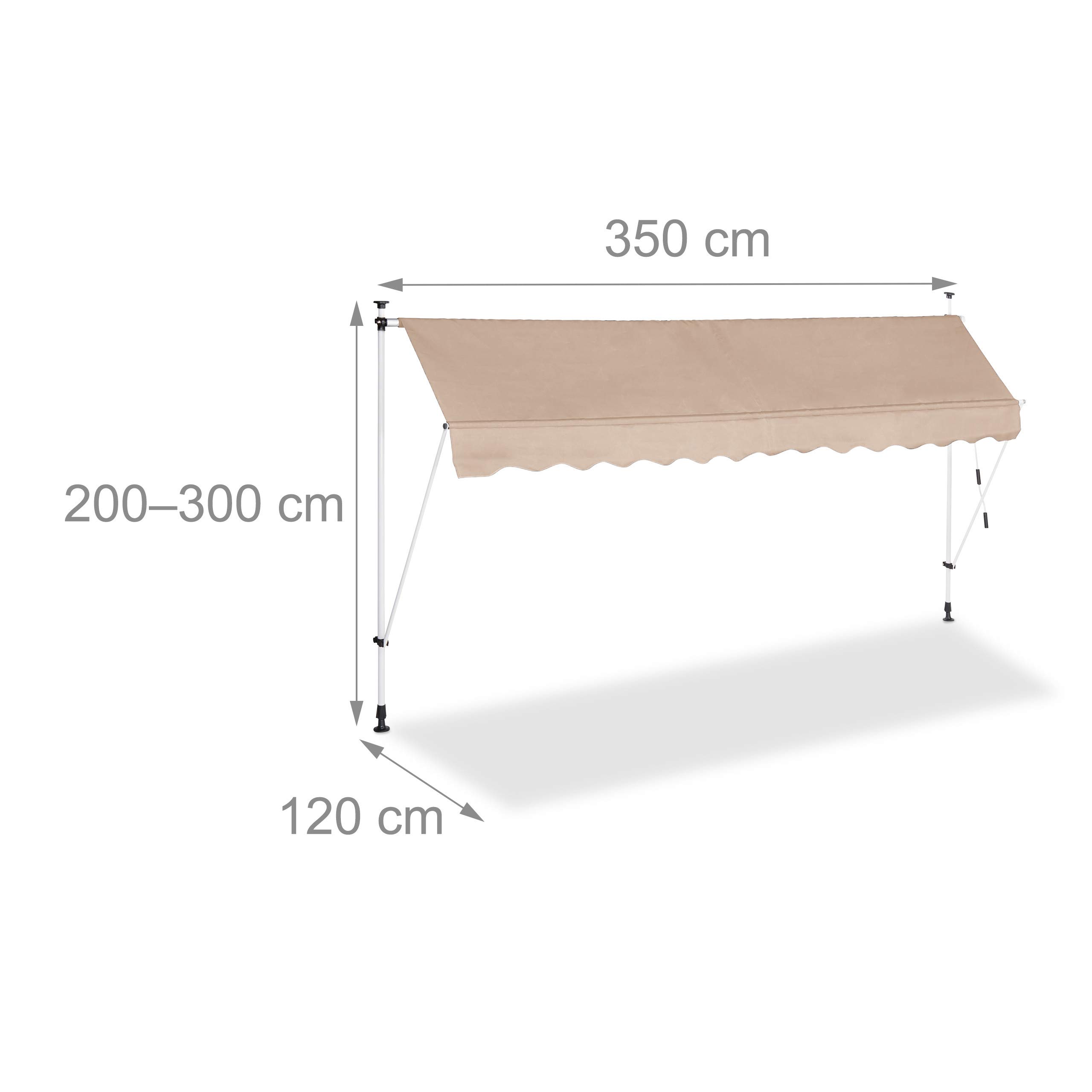 relaxdays-klemmmarkise-beige-350-x-120-cm-einziehbar-ohne-bohren image 4
