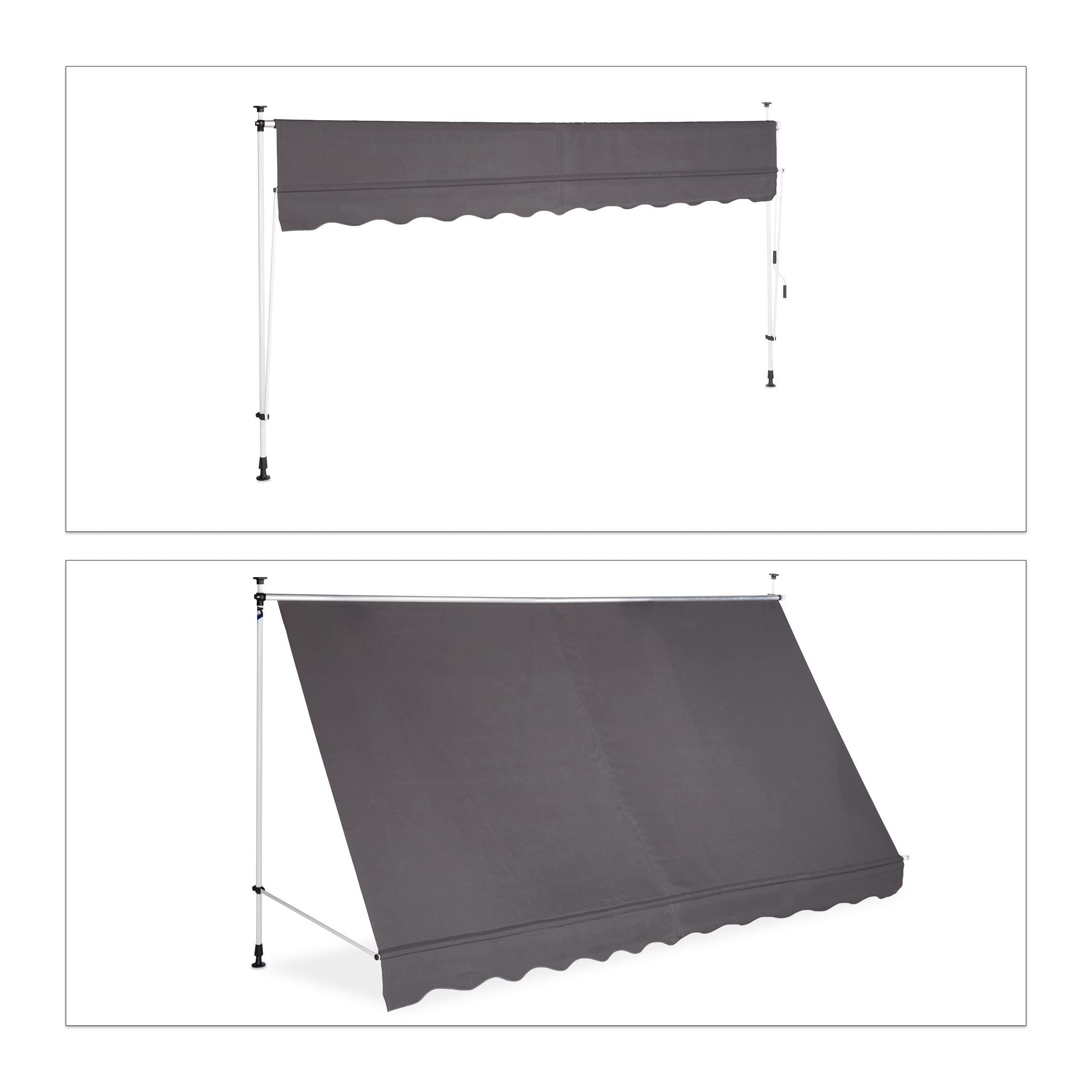 relaxdays-klemmmarkise-350-cm-grau-balkon-sonnenschutz-ohne-bohren-h-henverstell image 5