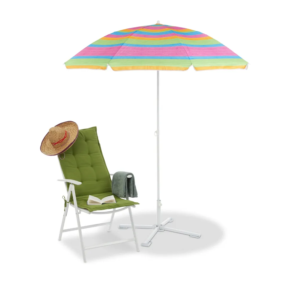 relaxdays-strandschirm-gestreift-bunt-h-henverstellbar-200-x-170-cm image 1