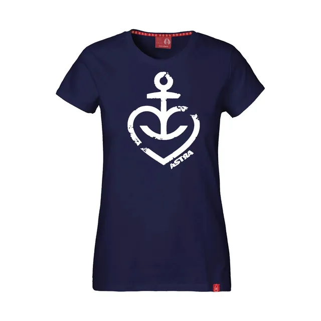 astra-damen-t-shirt-herzanker-wei-navy-blau-bier-print-shirt-gr-e-l image 1