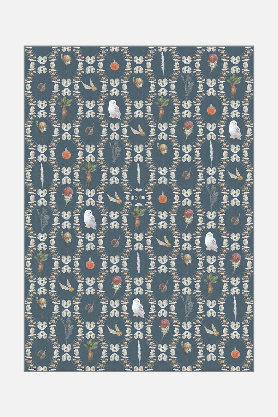 teppana-harry-potter-alraune-ozeanblau-teppich-waschbarer-kinder-teppich image 1