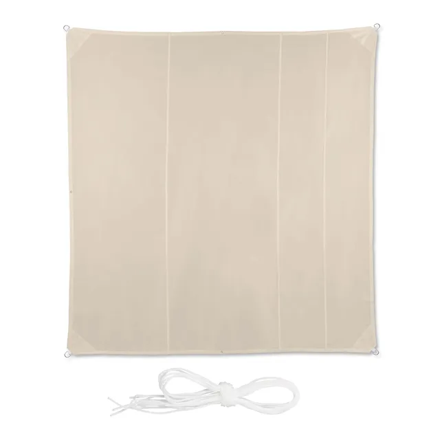 relaxdays-sonnensegel-quadratisch-5-x-5-m-beige image 1
