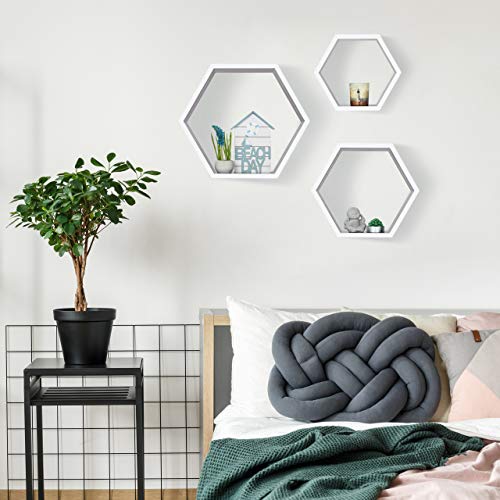 relaxdays-wandregal-sechseckig-waben-3er-set-mdf-wei image 8