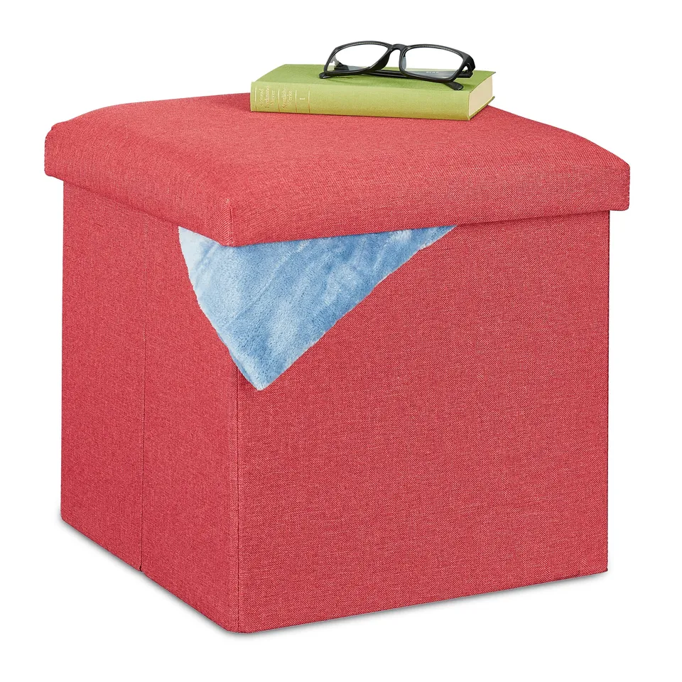 relaxdays-sitzhocker-mit-stauraum-faltbar-37-x-37-5-x-37-5-cm-stoff-rot image 1
