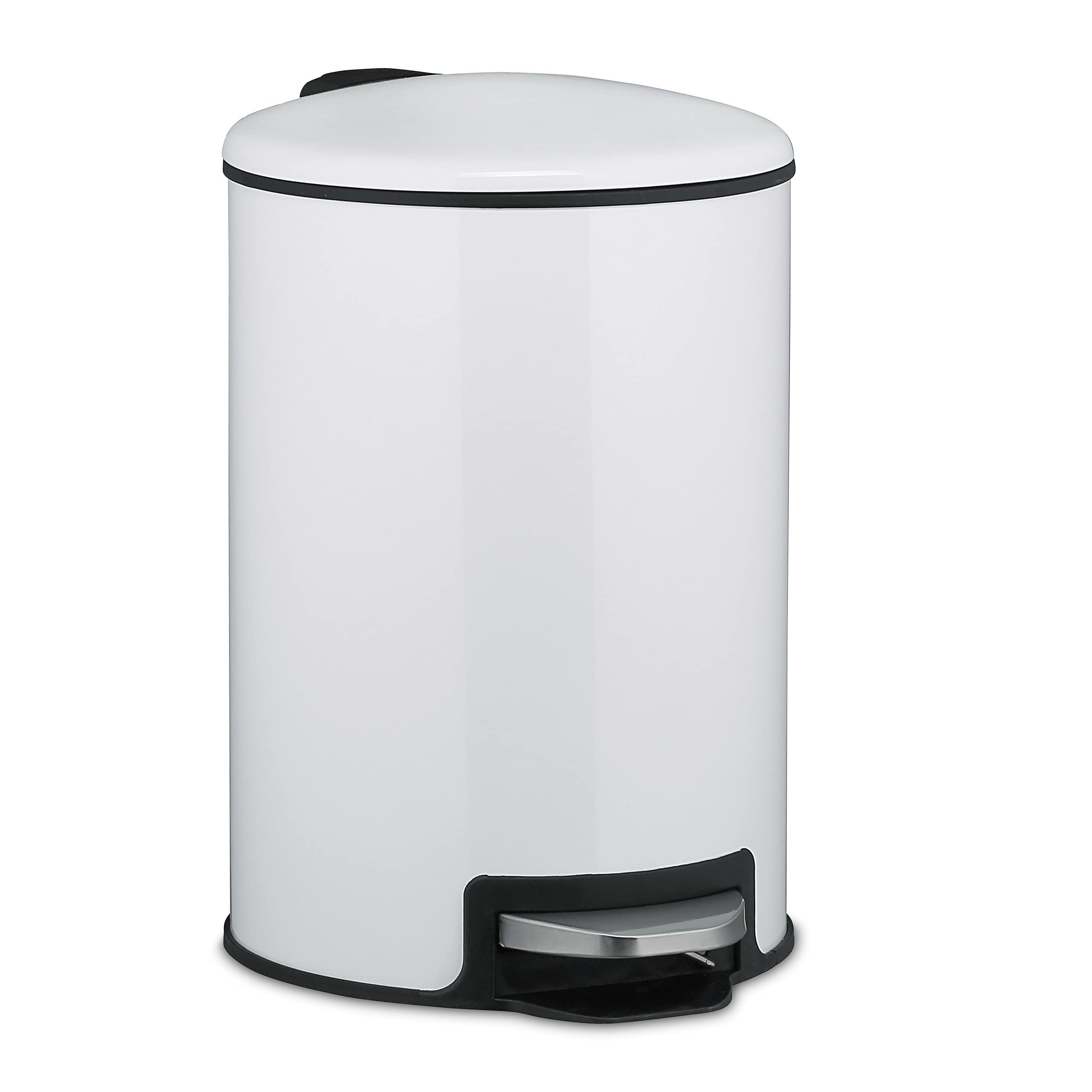 relaxdays-kosmetikeimer-5-liter-treteimer-wei image 1