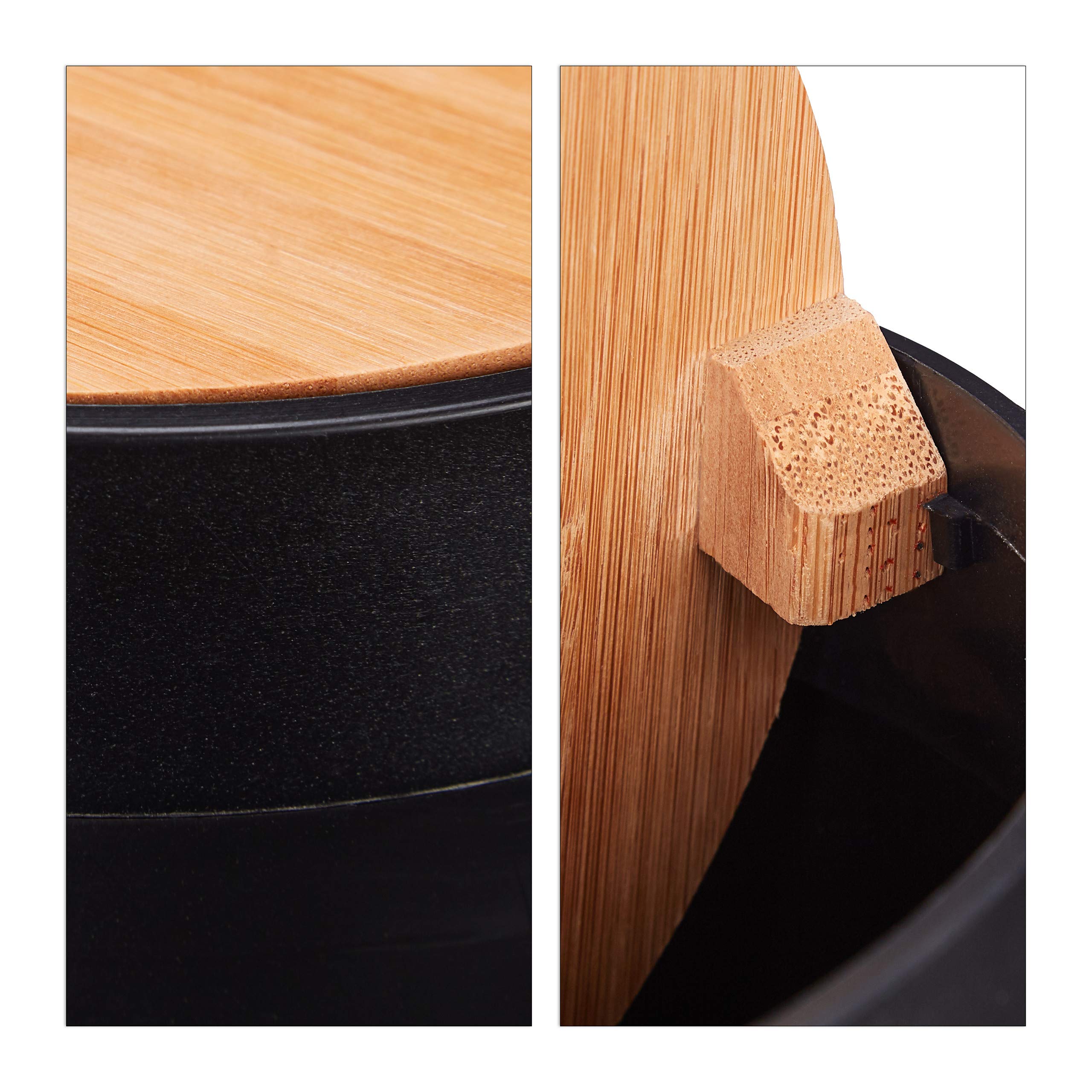 relaxdays-kosmetikeimer-bambus-schwingdeckel-5-5-l-schwarz image 8