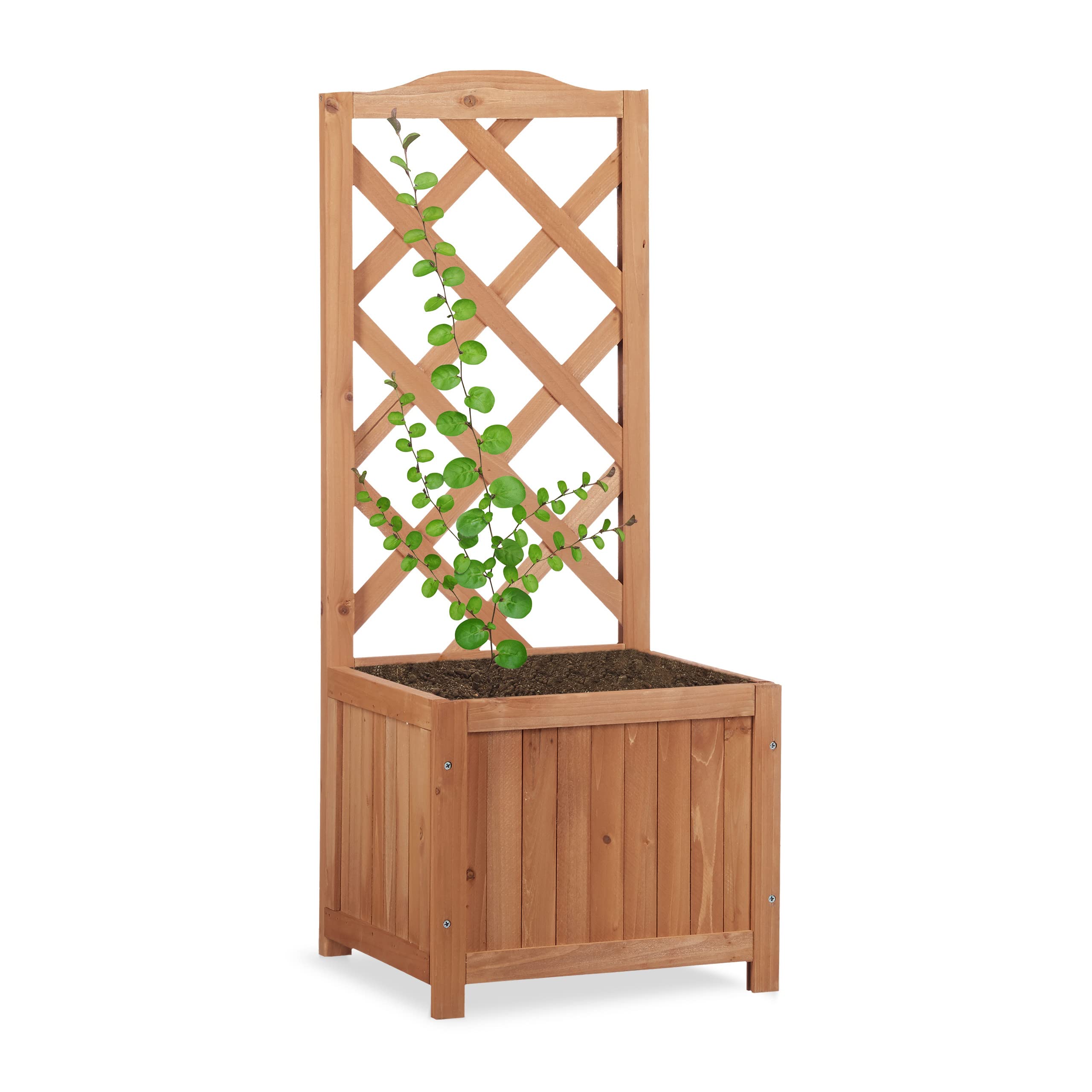 relaxdays-rankkasten-holz-natur-pflanzk-bel-mit-rankgitter-90-x-36-x-36-cm image 1