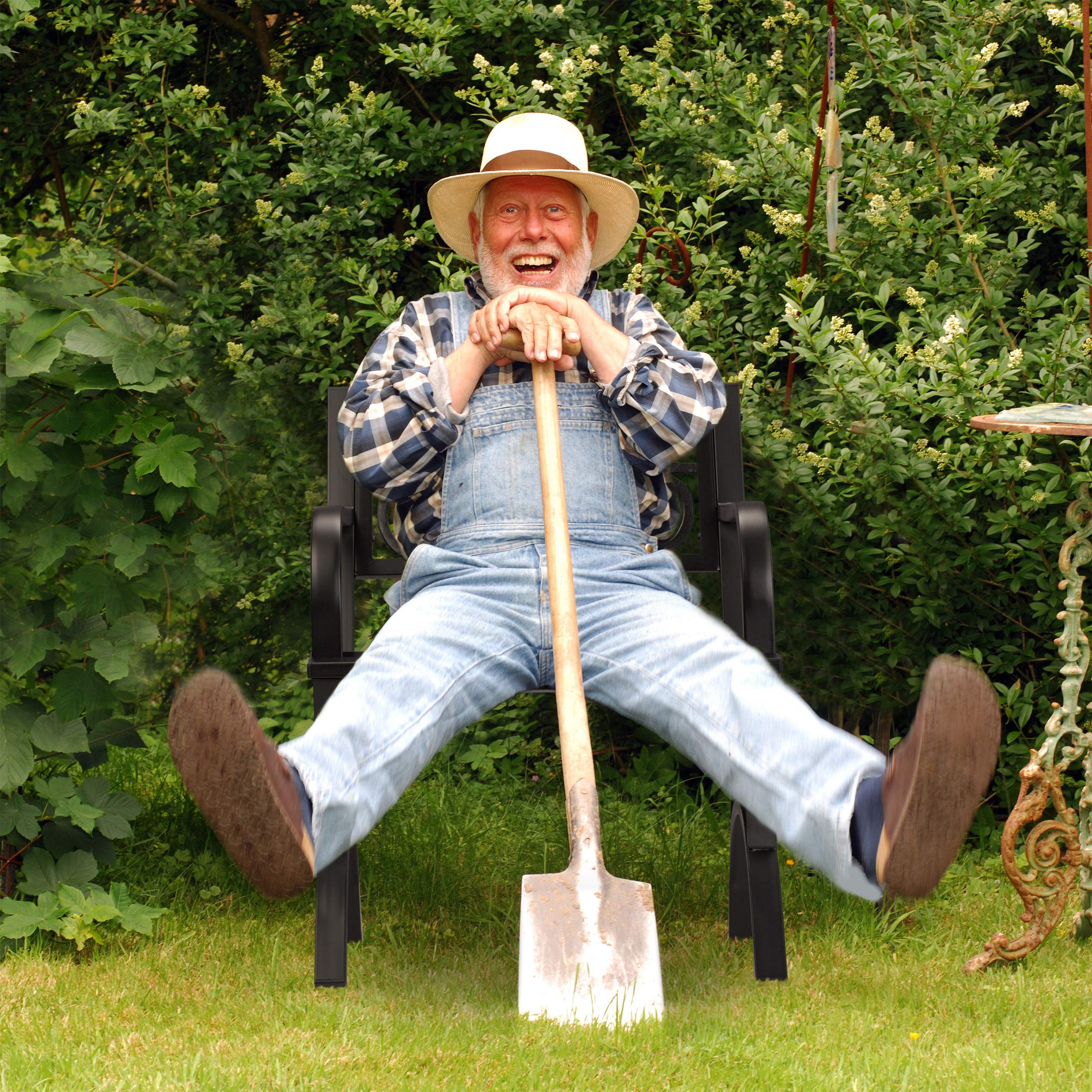 relaxdays-gartenstuhl-vintage-metall-mit-armlehnen-schwarz image 5