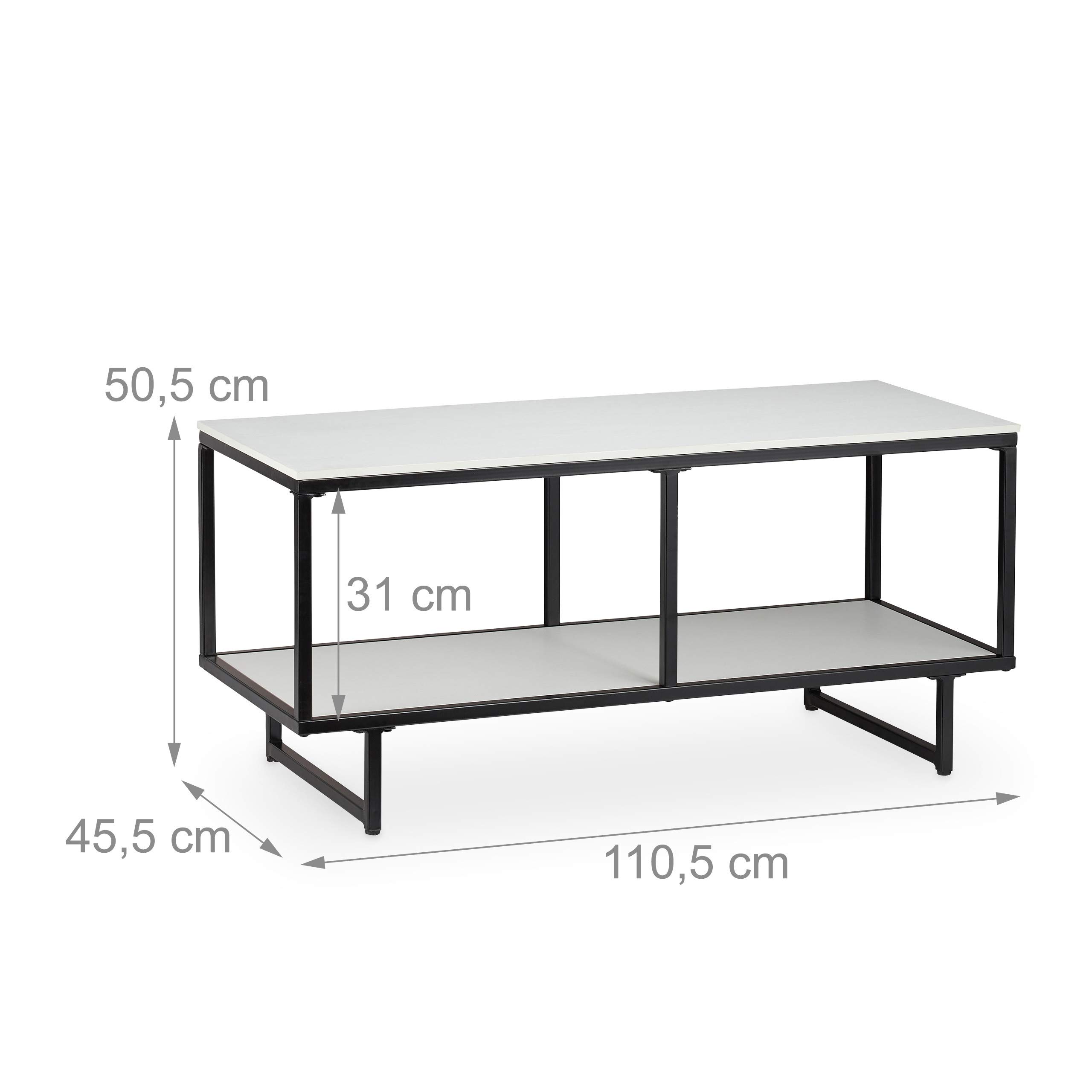 relaxdays-tv-lowboard-110-5cm-mit-2-ablagen-wei-schwarz image 4