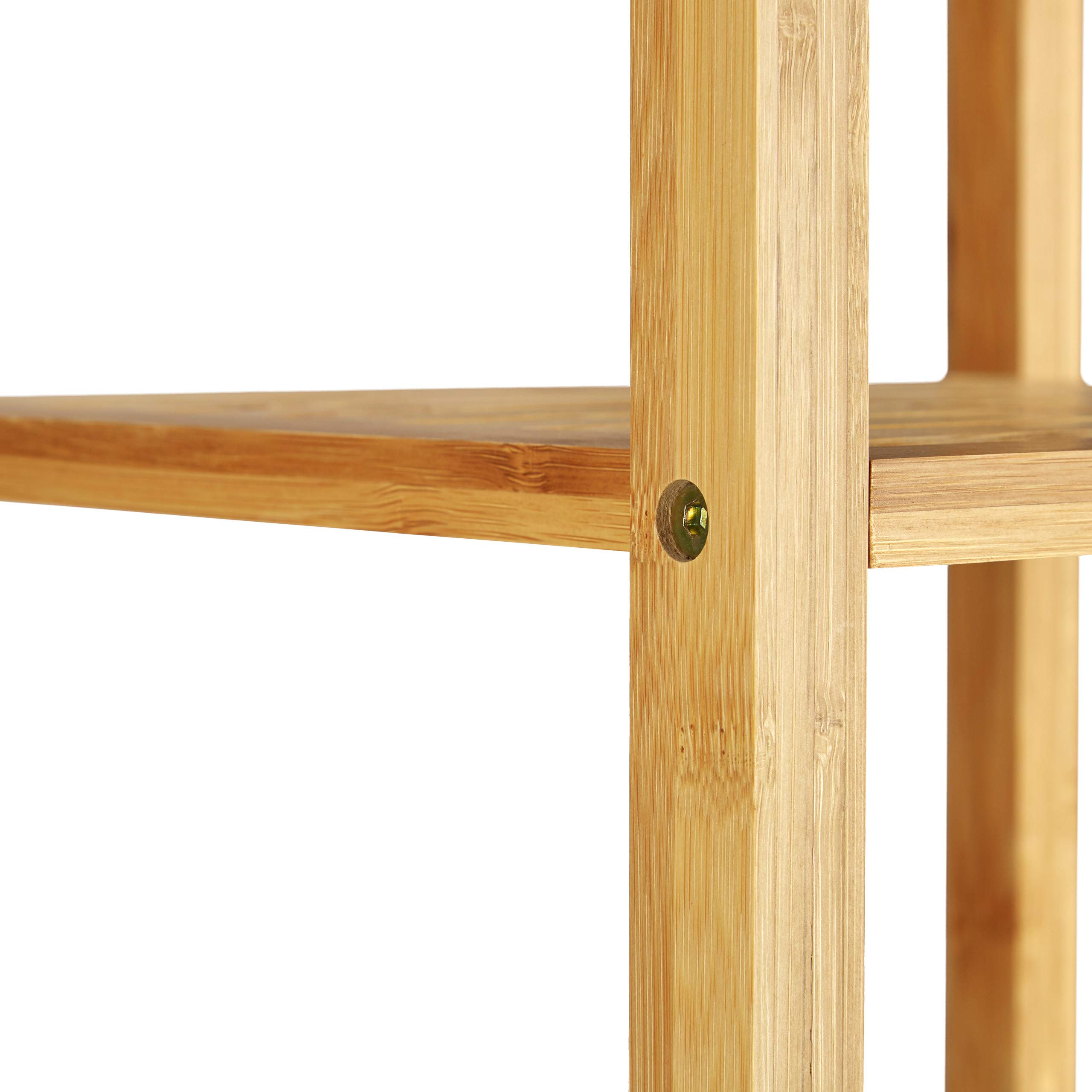 relaxdays-rollgarderobe-bambus-mobil-6-ablagen-mit-kleiderstange-natur image 6