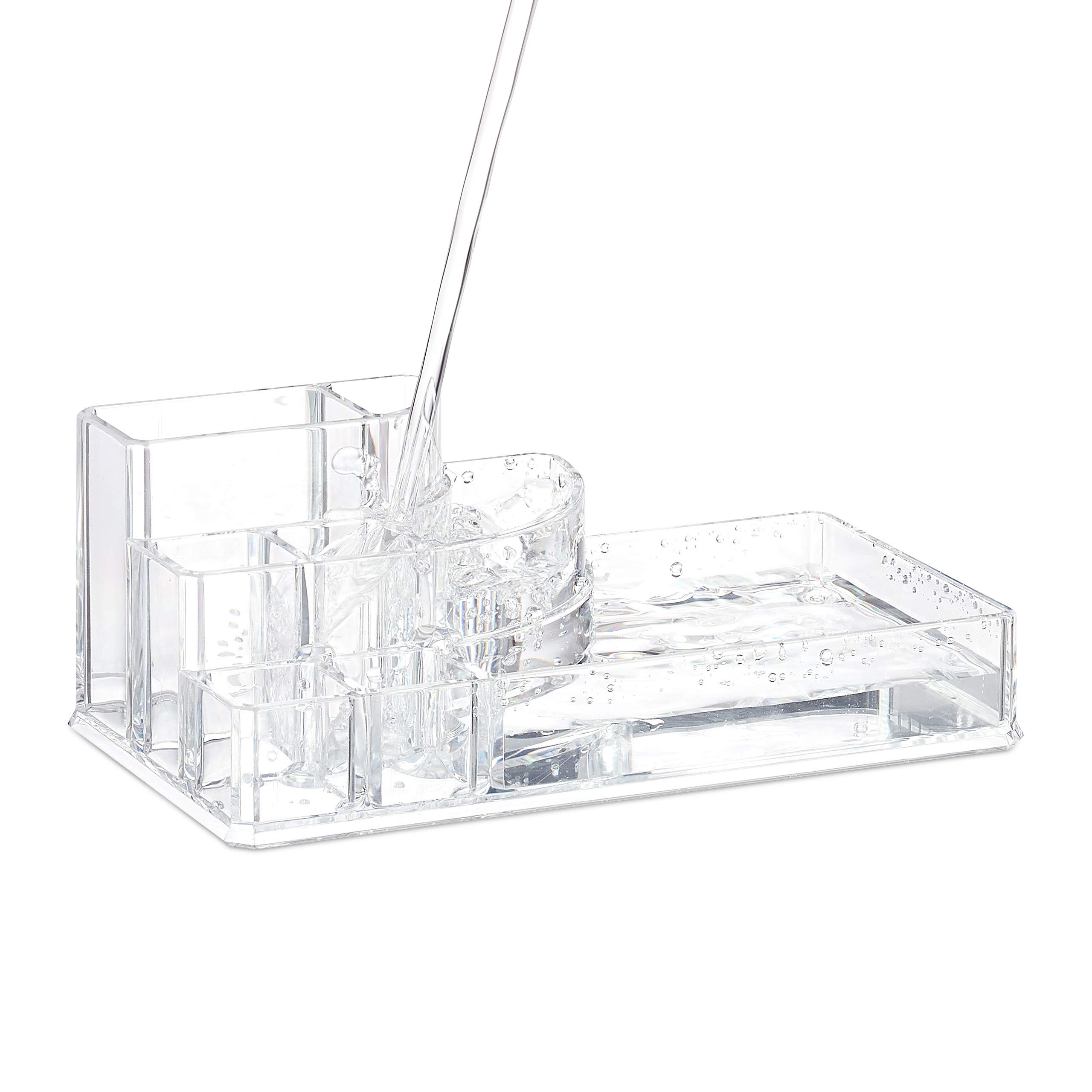 relaxdays-kosmetik-organizer-acryl-8-f-cher-make-up-aufbewahrung-transparent image 7