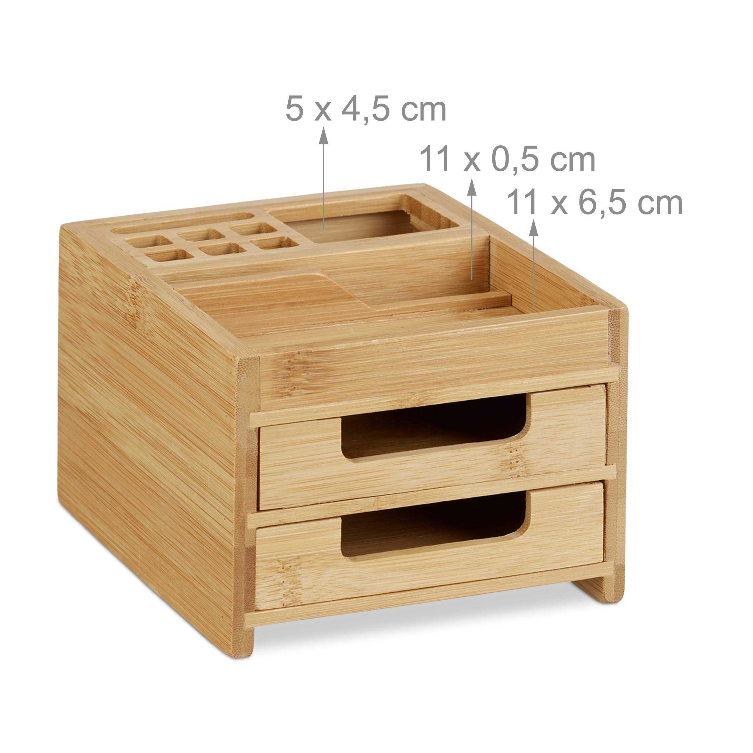 relaxdays-schreibtisch-organizer-bambus-mit-schubladen-9-5-x-12-5-x-15-cm-natur image 4