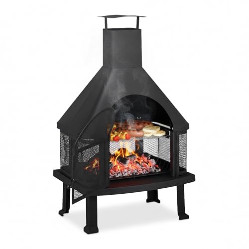 relaxdays-terrassenofen-mit-grill-feuerstelle-110-x-63-x-51-cm-schwarz image 4