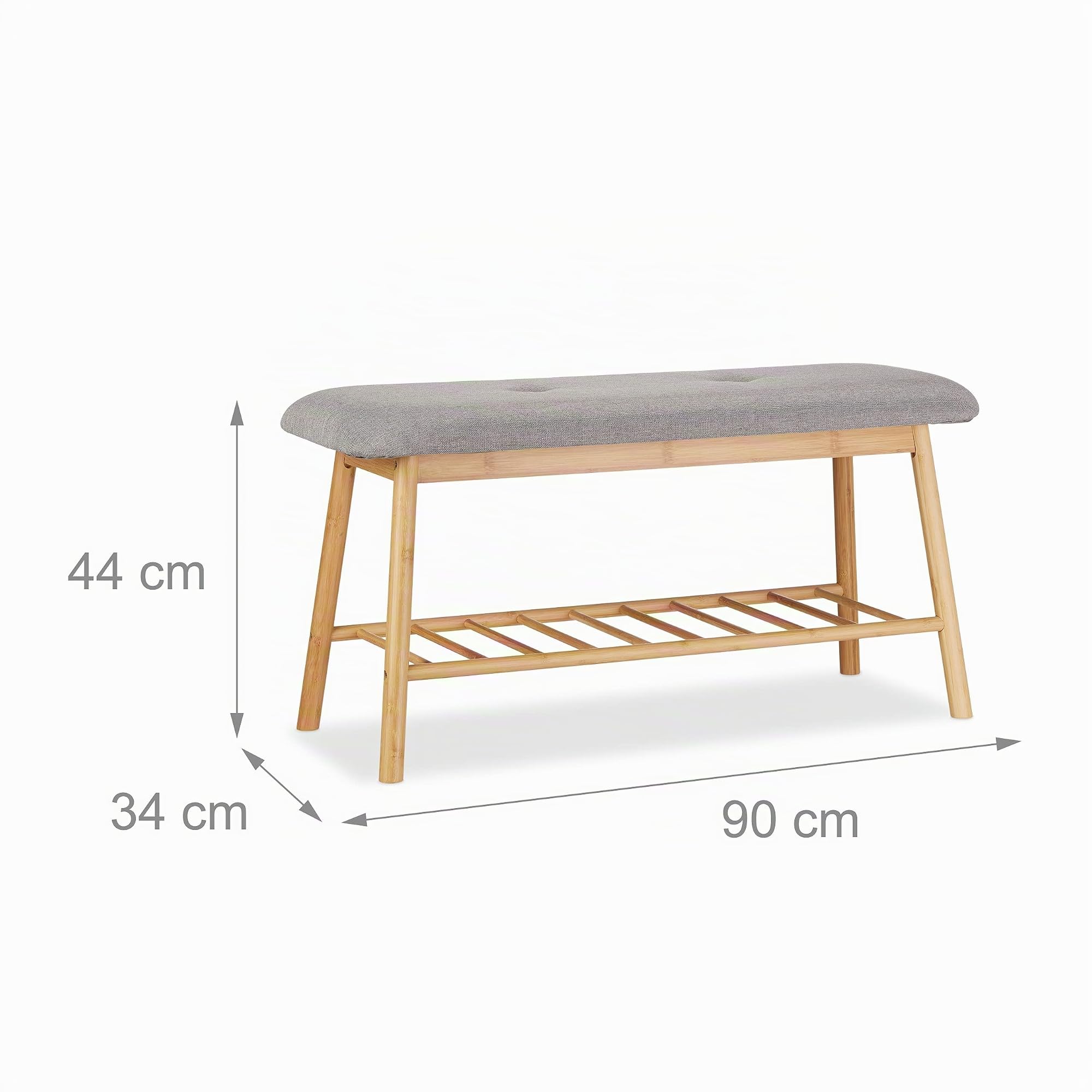 relaxdays-schuhbank-bambus-2-personen-44x90x34-cm-natur-grau image 3