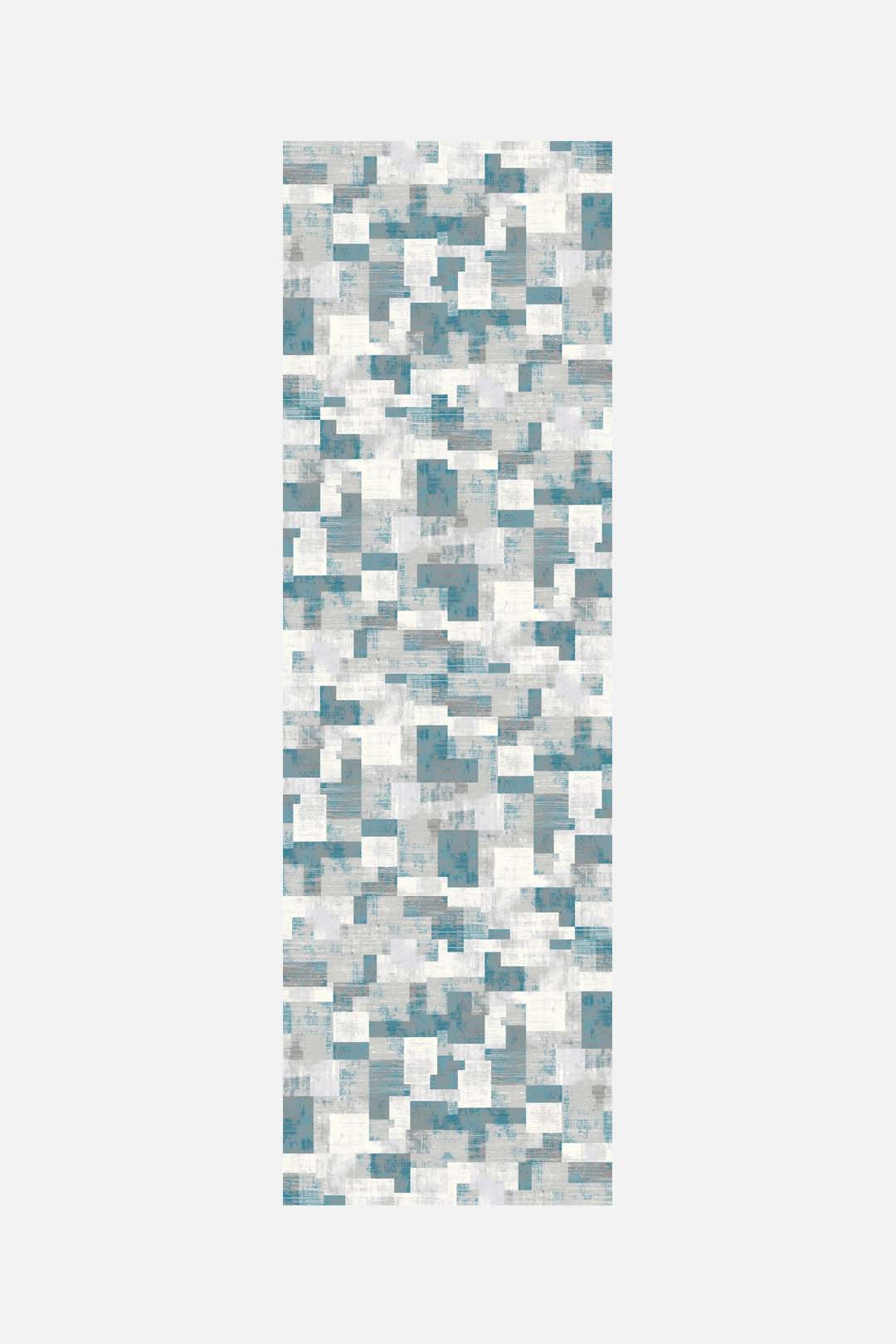 teppana-topas-quadrat-teppich-waschbarer-indoor-teppich-blau-grau-geometrisch image 5