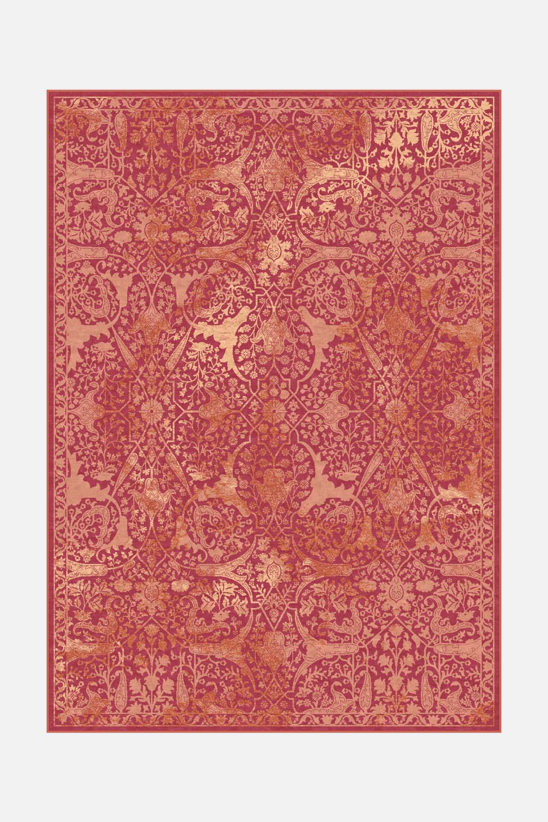 teppana-andorra-granit-teppich-waschbarer-perser-teppich-rot image 1