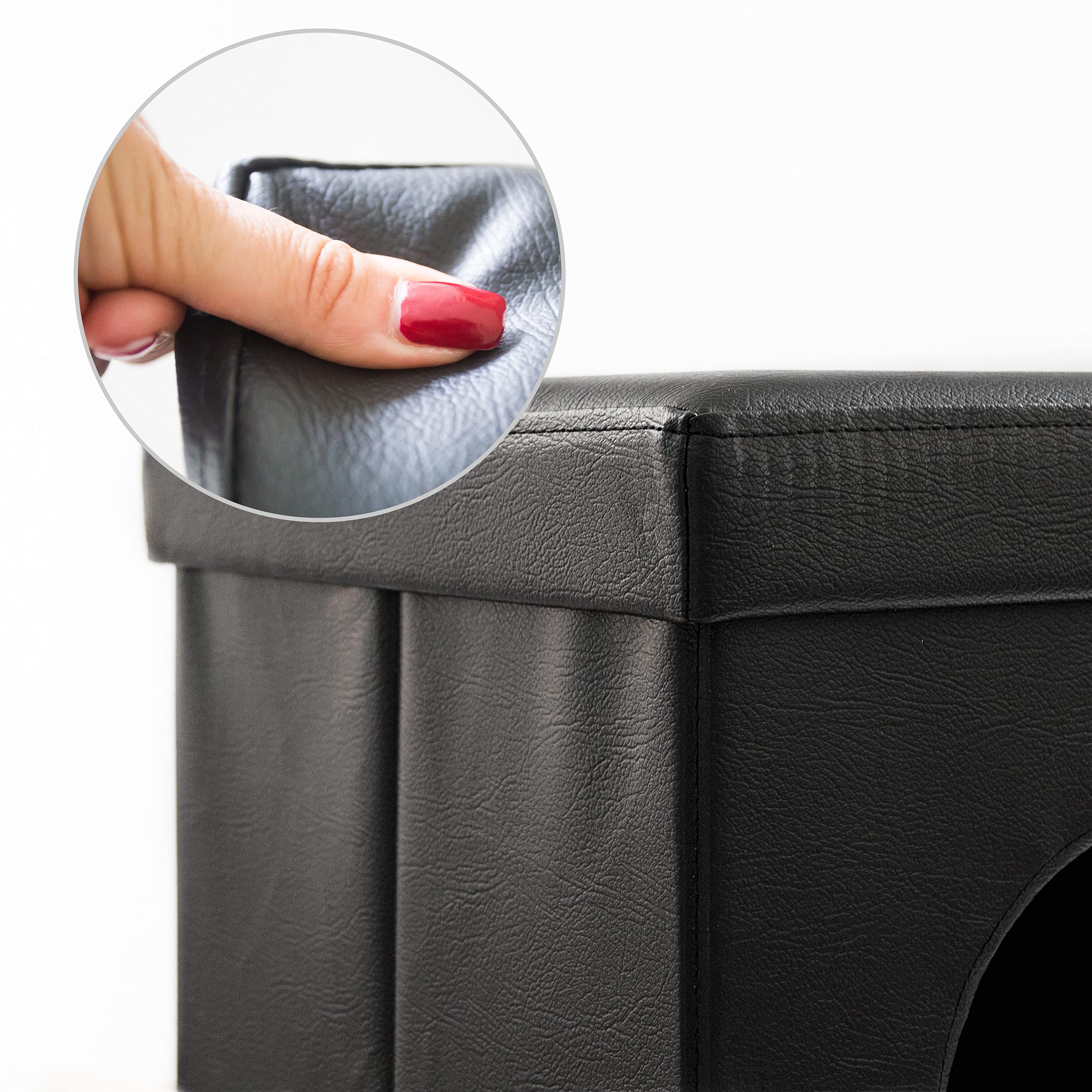 relaxdays-hundebox-sitzhocker-38-x-38-x-38-cm-schwarz-kunstleder image 6