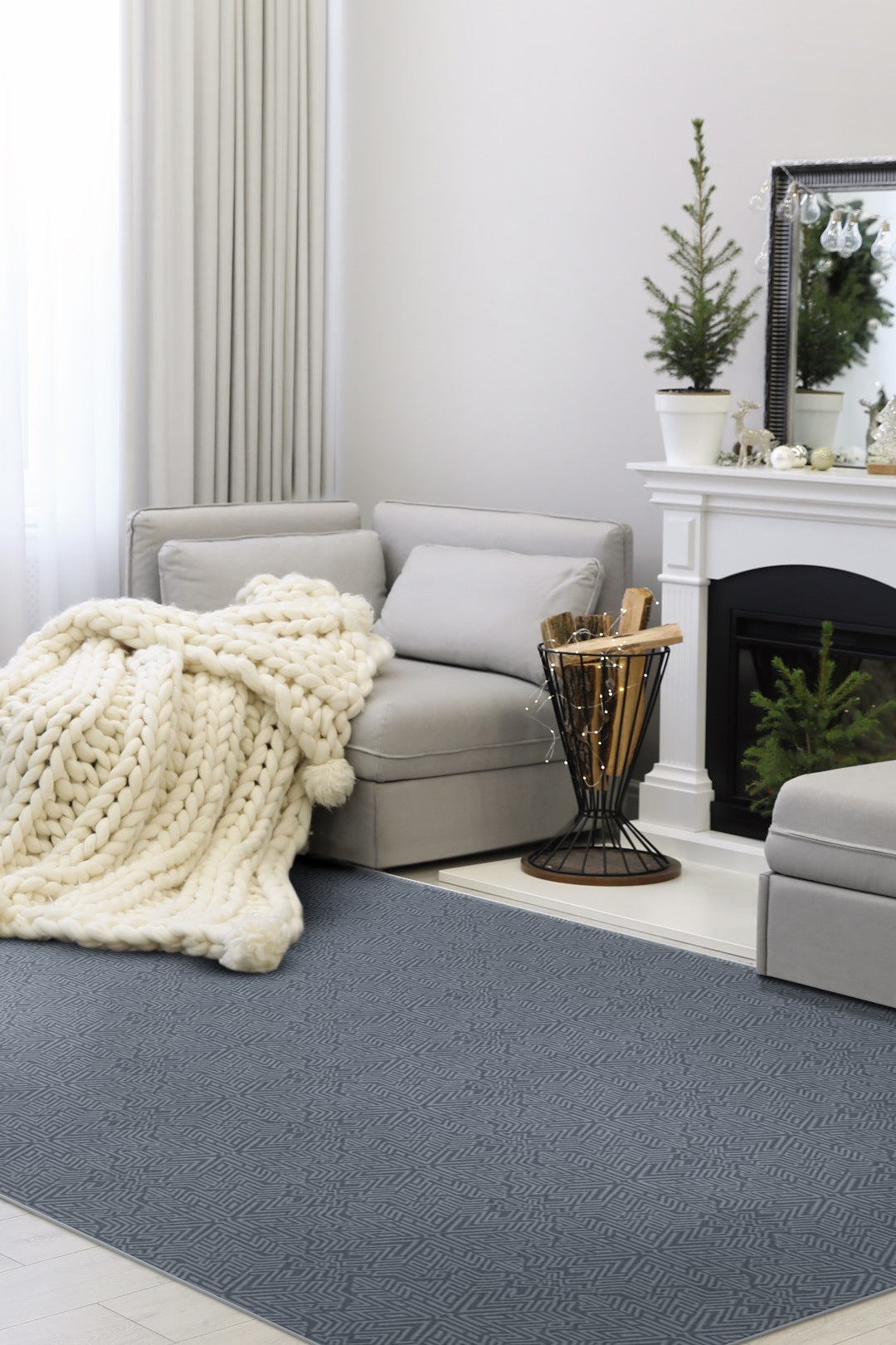 teppana-schneeflocke-frost-teppich-waschbarer-geometrischer-indoor-teppich image 4