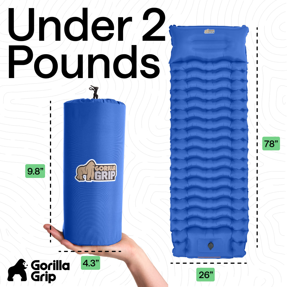 gorilla-grip-isomatte-aufblasbar-schlafmatte-8-9-cm image 4