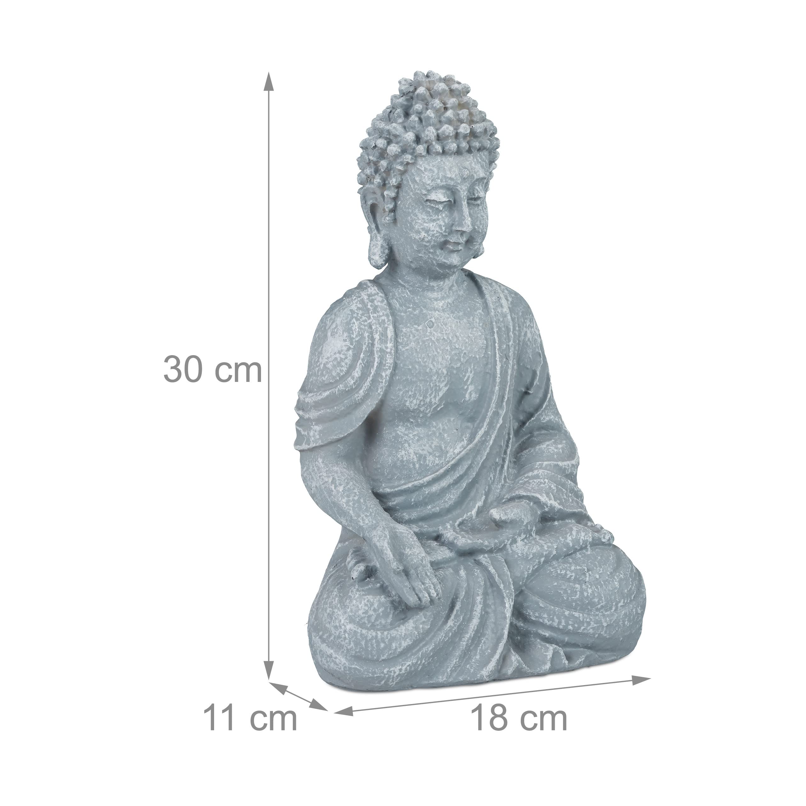 relaxdays-buddha-figur-sitzend-30-cm-polyresin-hellgrau image 4