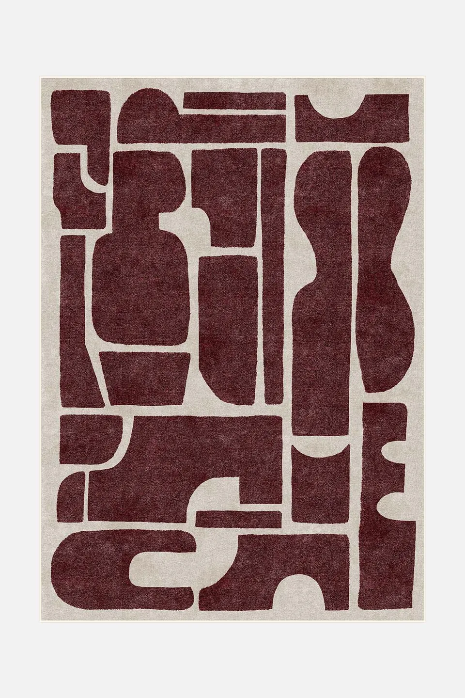 teppana-tilda-bordeauxrot-teppich-geometrisch-modern-waschbar image 1