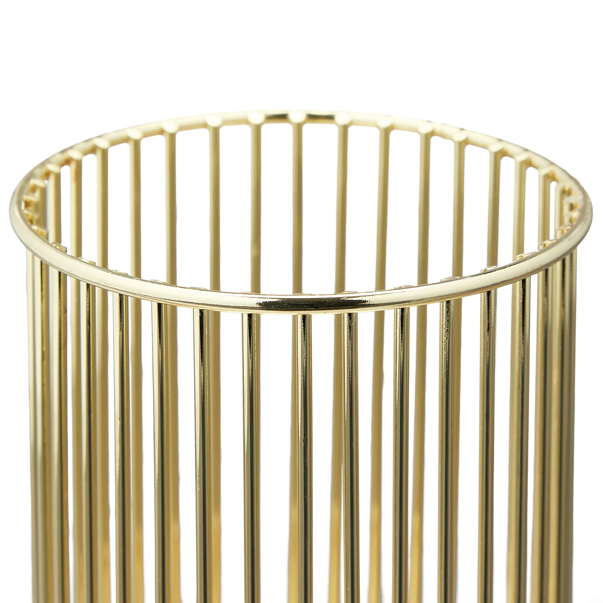 relaxdays-stiftehalter-rund-draht-gold-h-10-x-d-8-cm image 6