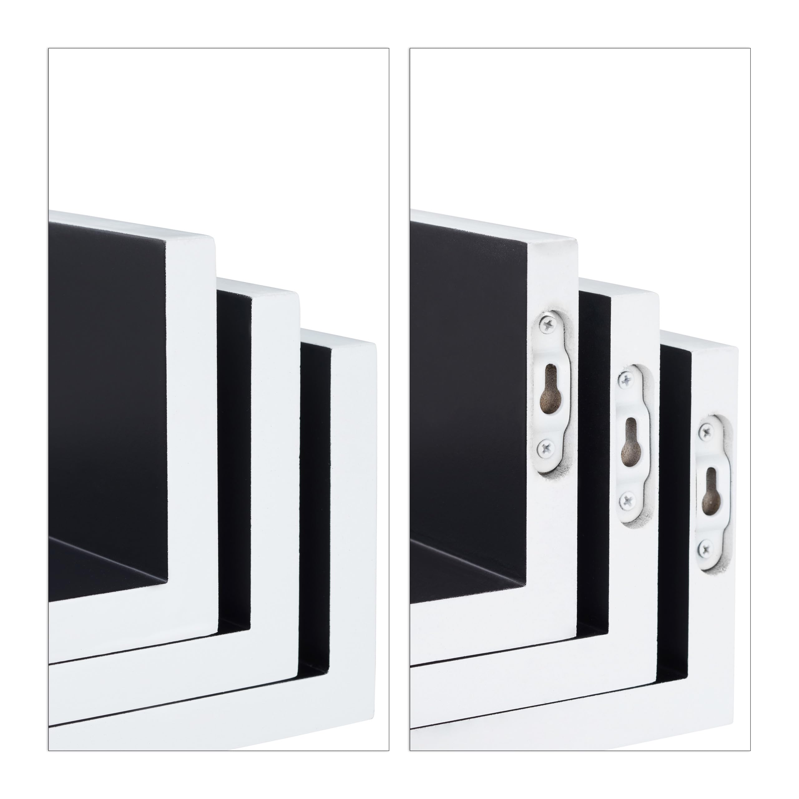 relaxdays-wandregal-u-form-3er-set-mdf-wei-schwarz-15-cm-tief image 5