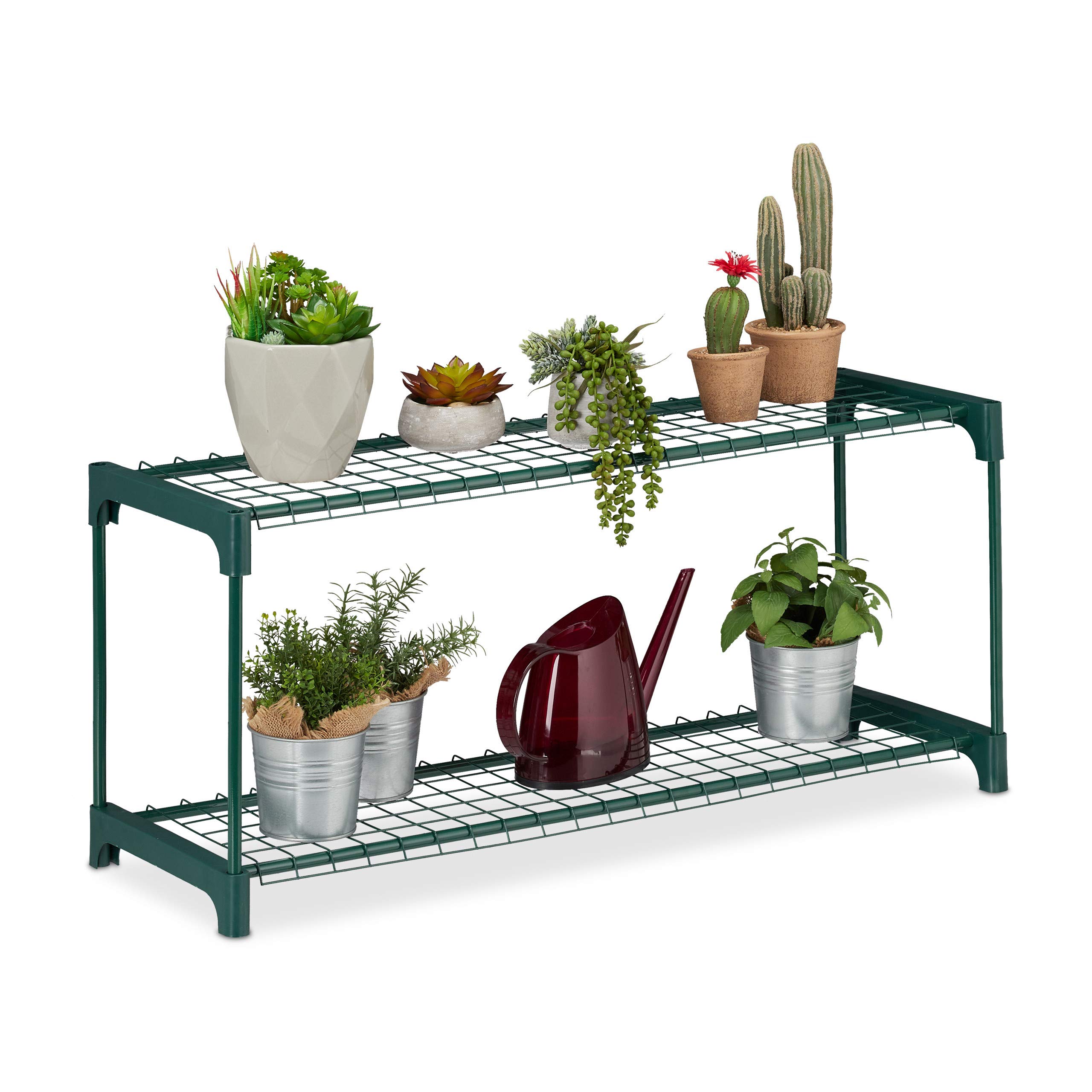 relaxdays-pflanzenregal-2-ablagen-91-cm-gr-n-indoor image 1